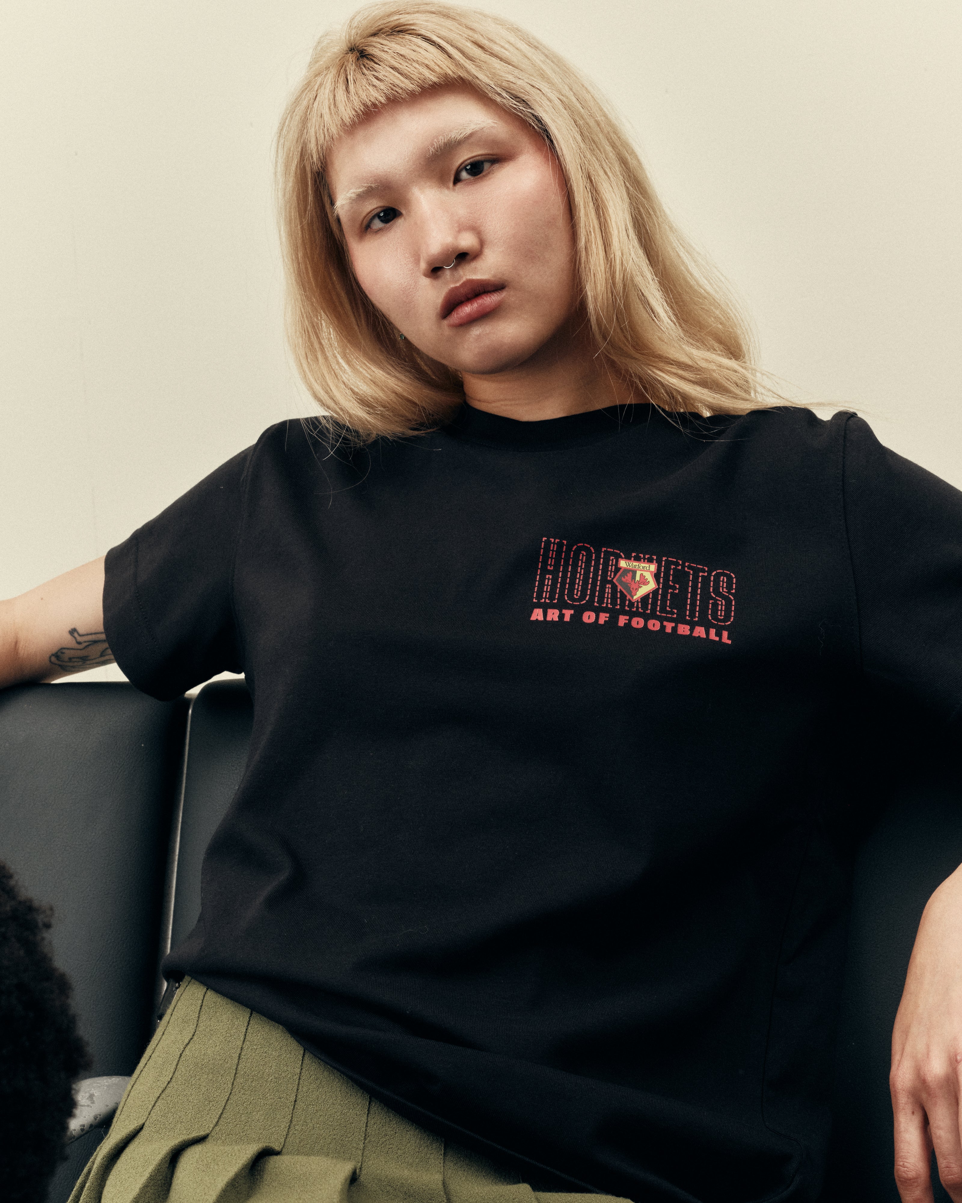 AOF Watford 90s Tee | Black Graphic T-shirt | Art of Football