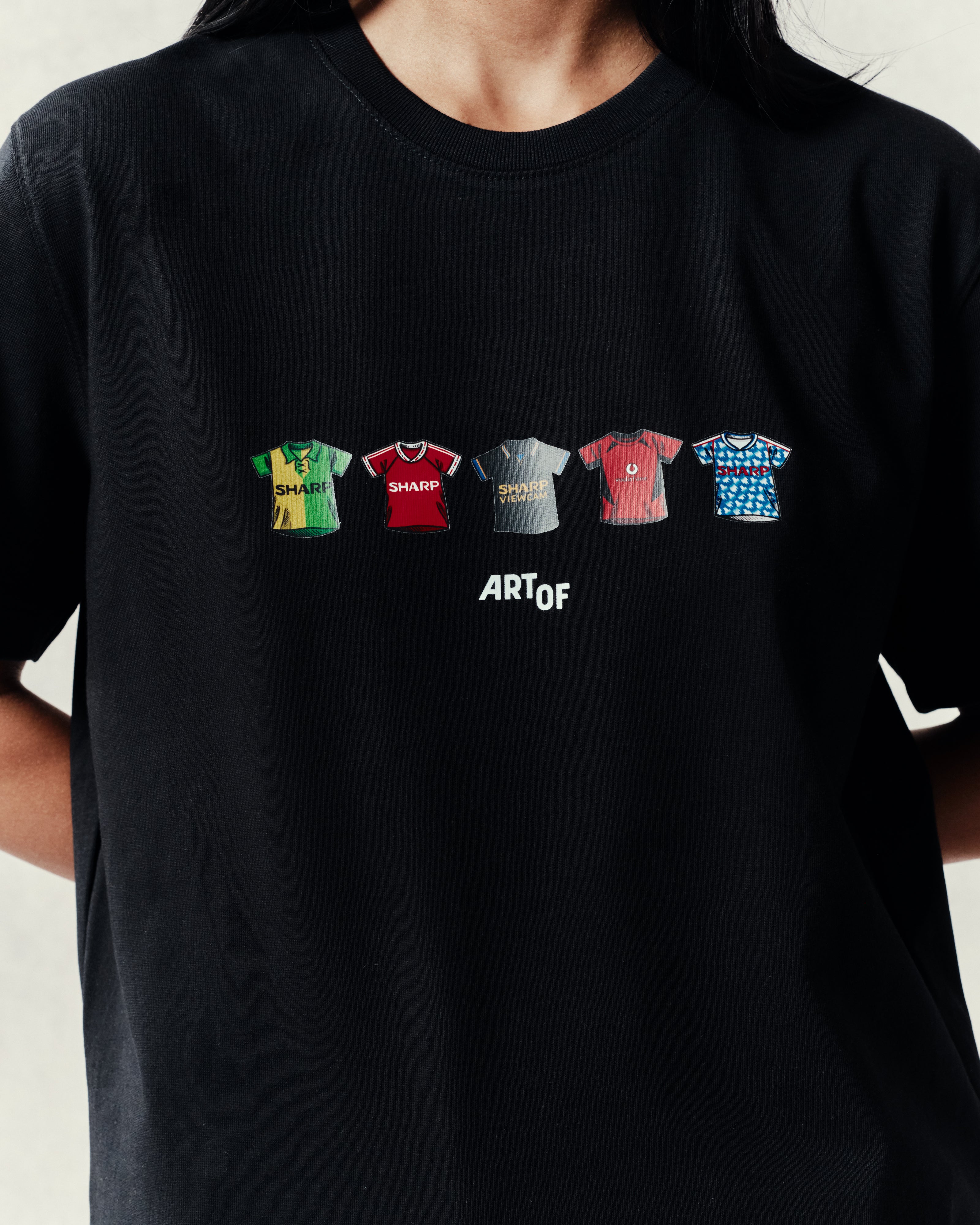 ART OF United Printed Classics Tee | Black Graphic Football T-shirt