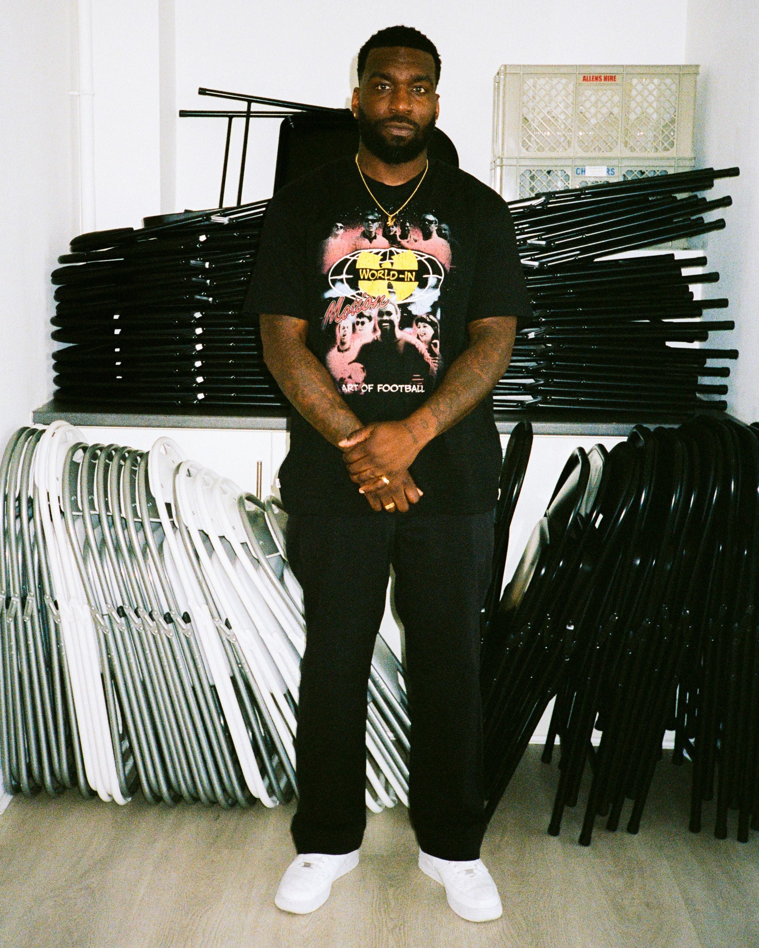 ART OF Barnes Rap Tee | Black Graphic Football T-shirt
