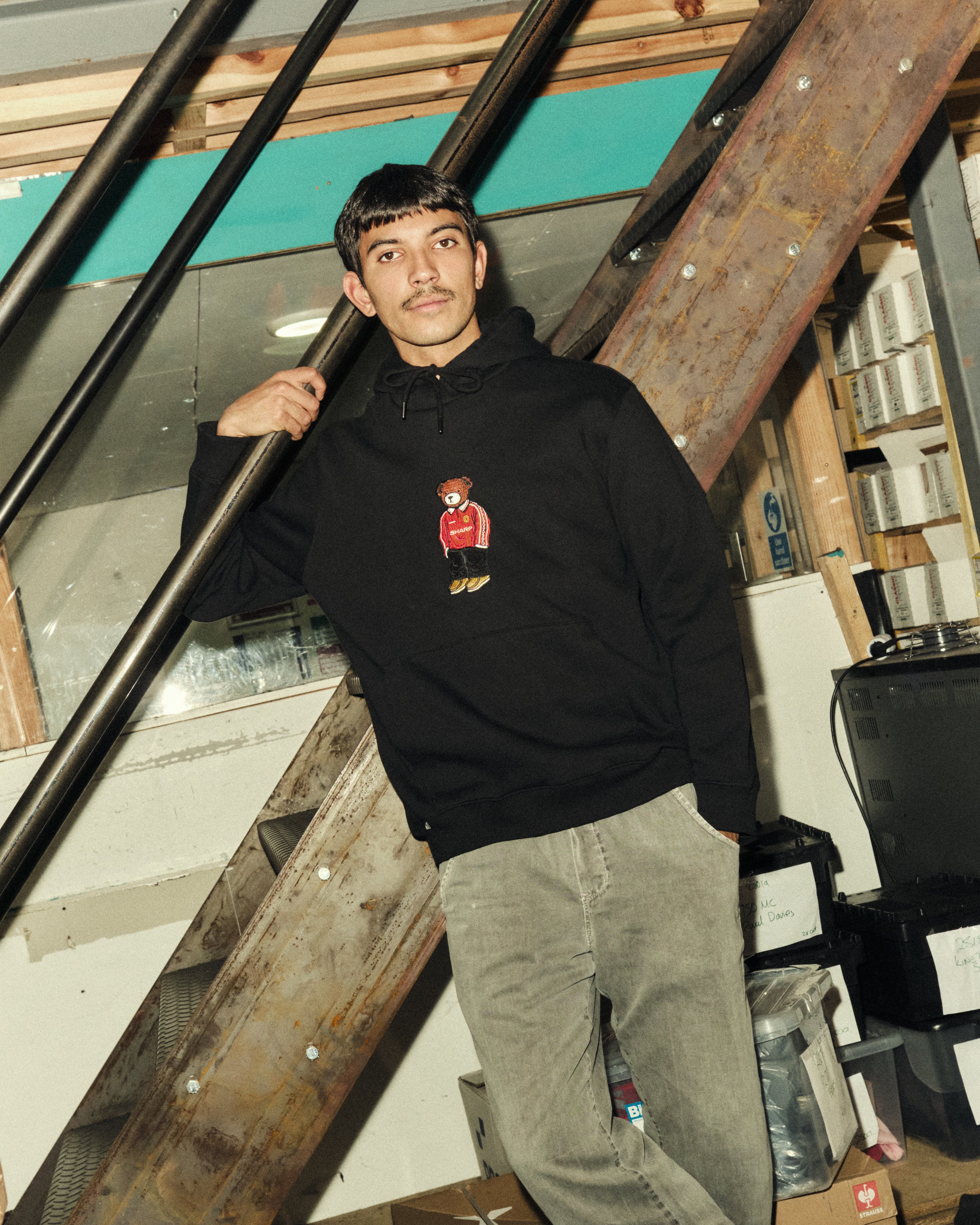 ART OF United Pickles Hoodie | MUFC Black Embroidered Football Sweat