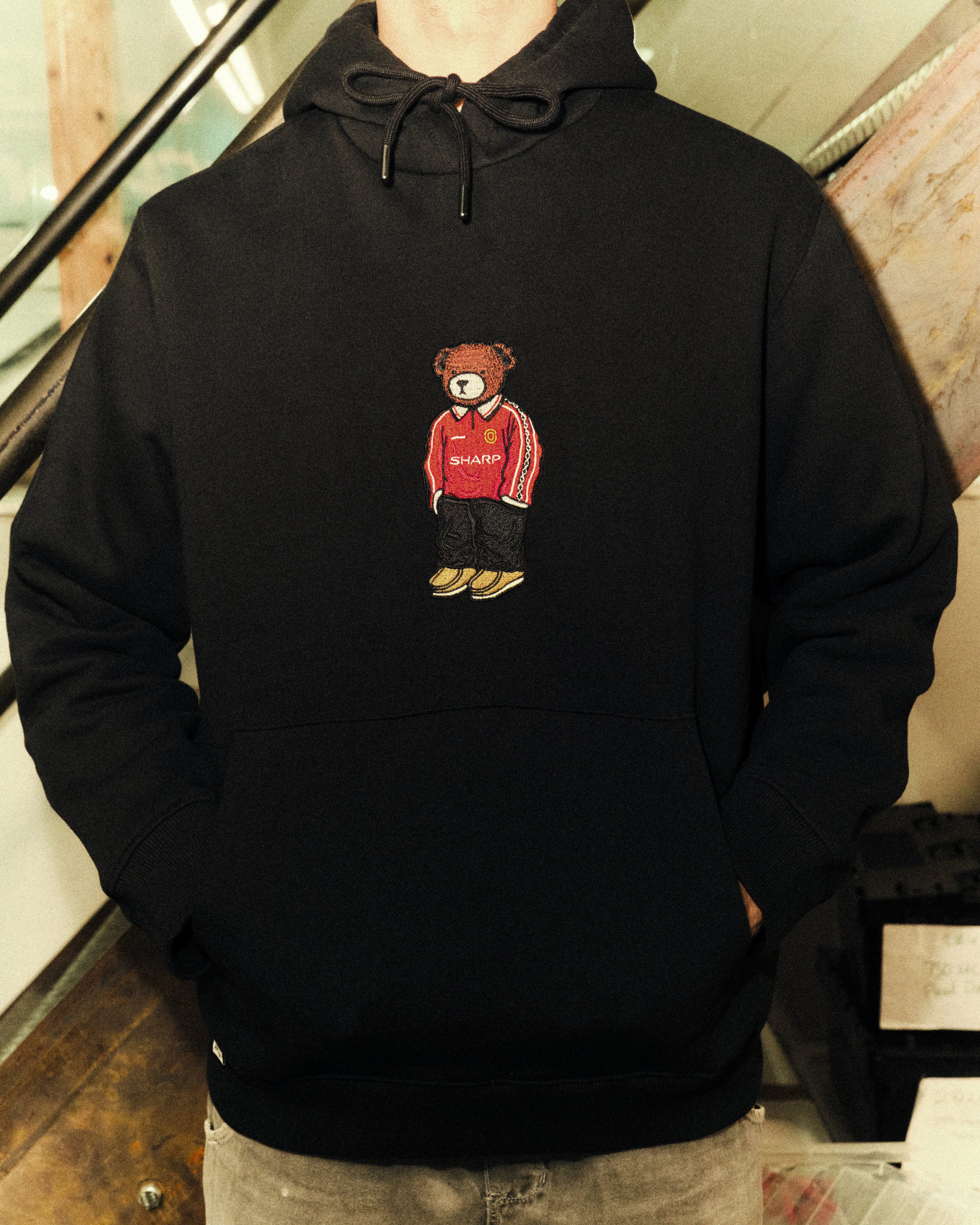 ART OF United Pickles Hoodie | MUFC Black Embroidered Football Sweat
