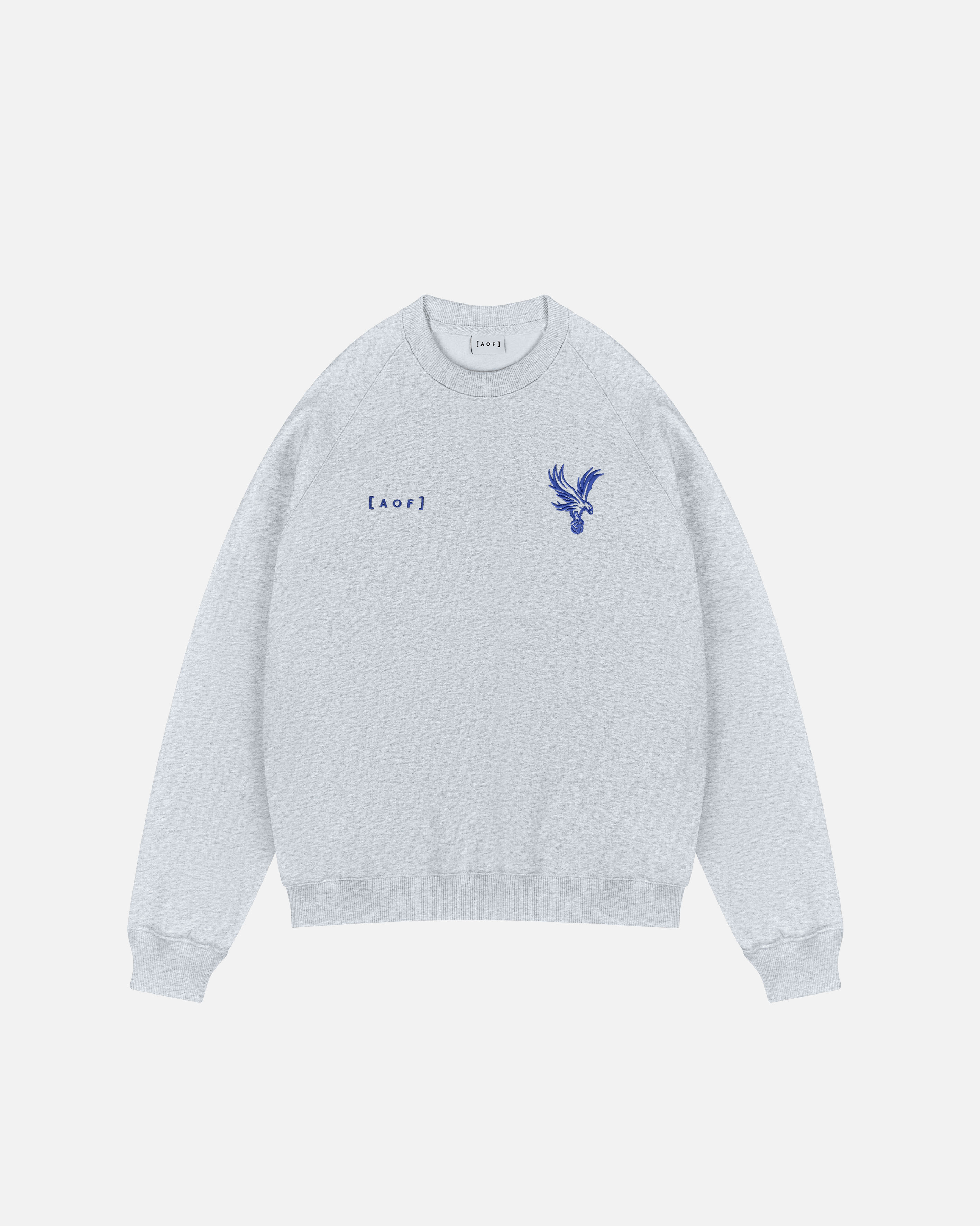 AOF x Crystal Palace Eagle & Ball Raglan Sweat | Grey Jersey | Shop
