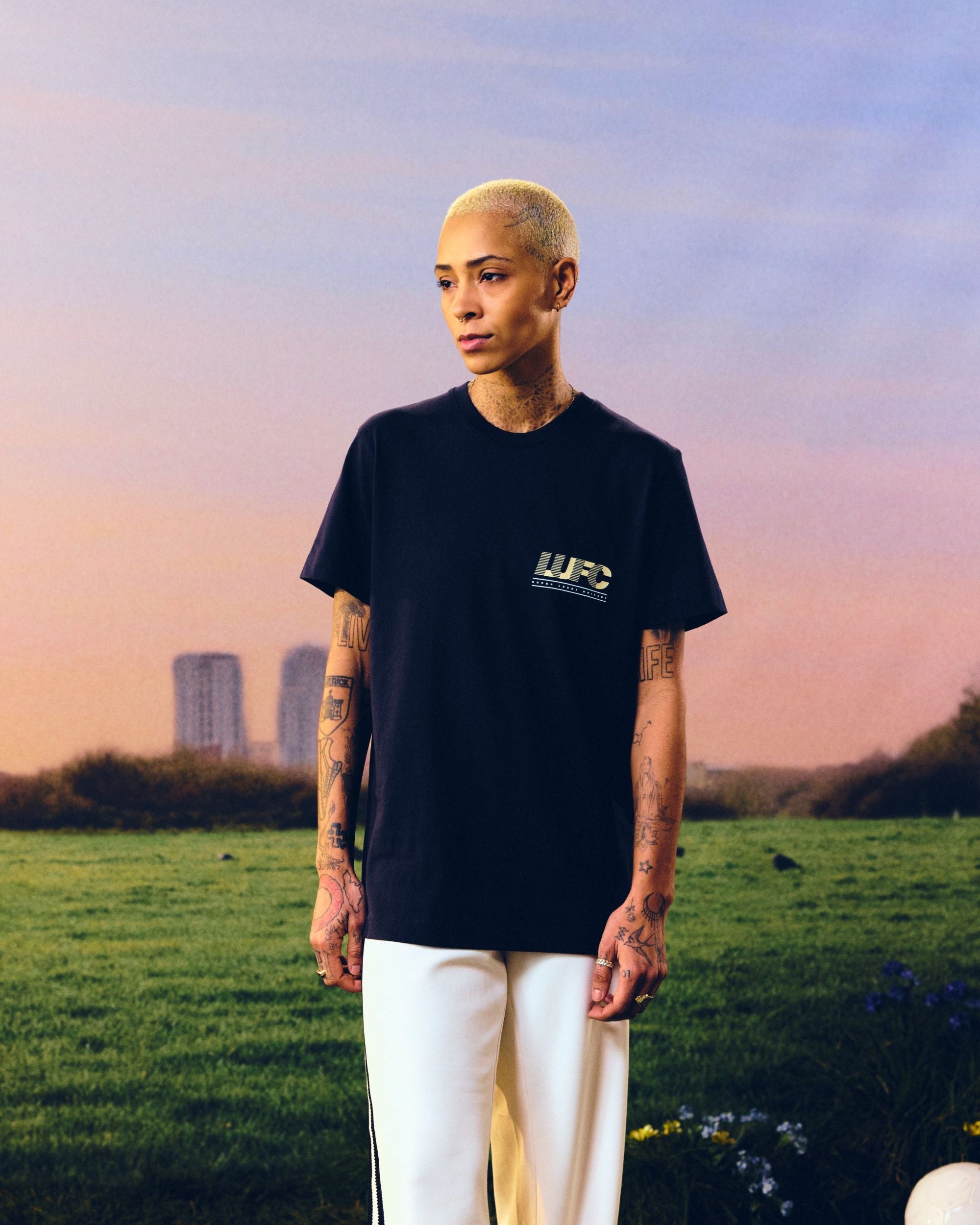 ART OF x Leeds 00s Type Tee | LUFC Navy Graphic Football T-shirt