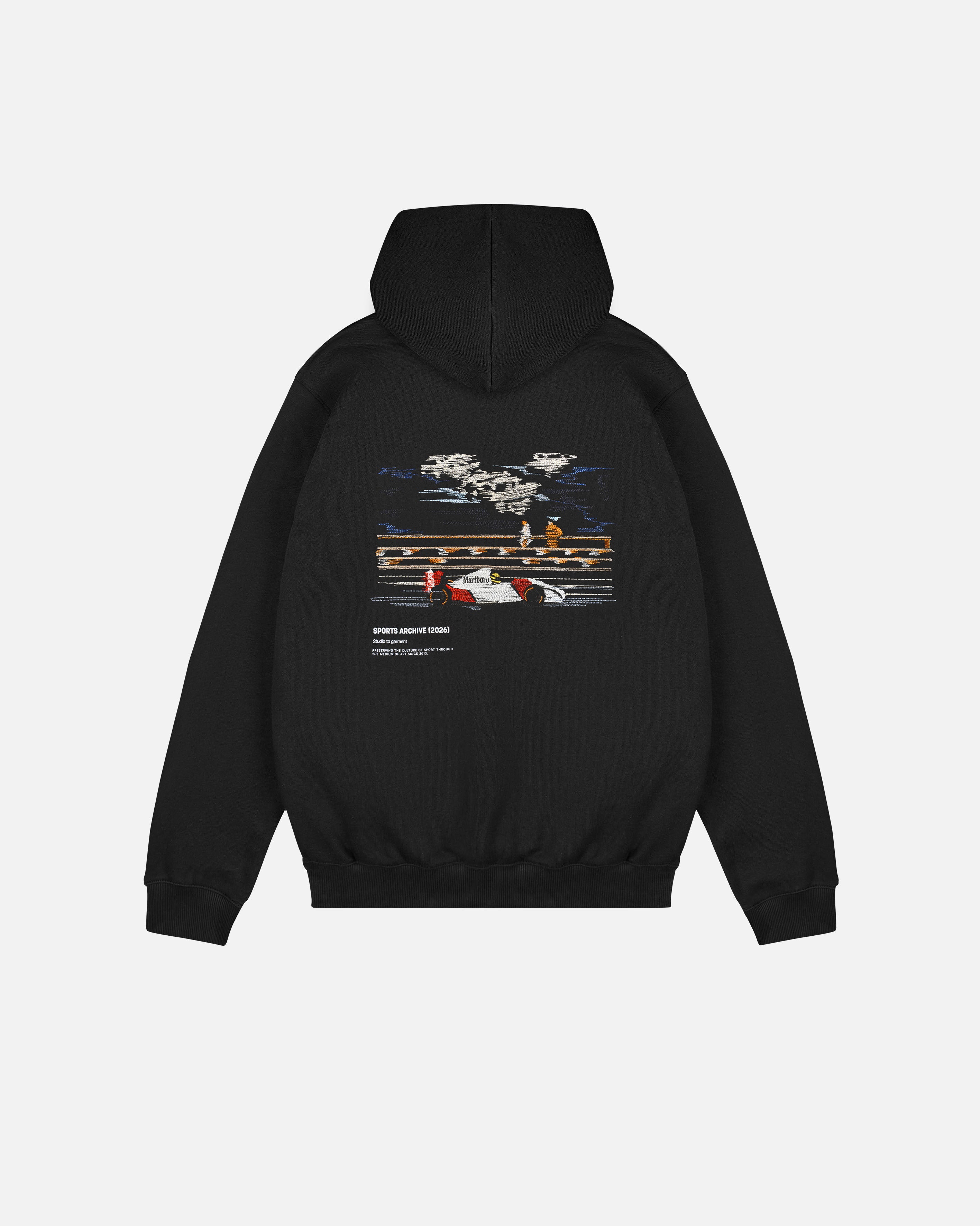 ART OF Monaco King | Black Hoodie | Embroidered & Screen Print Sweat