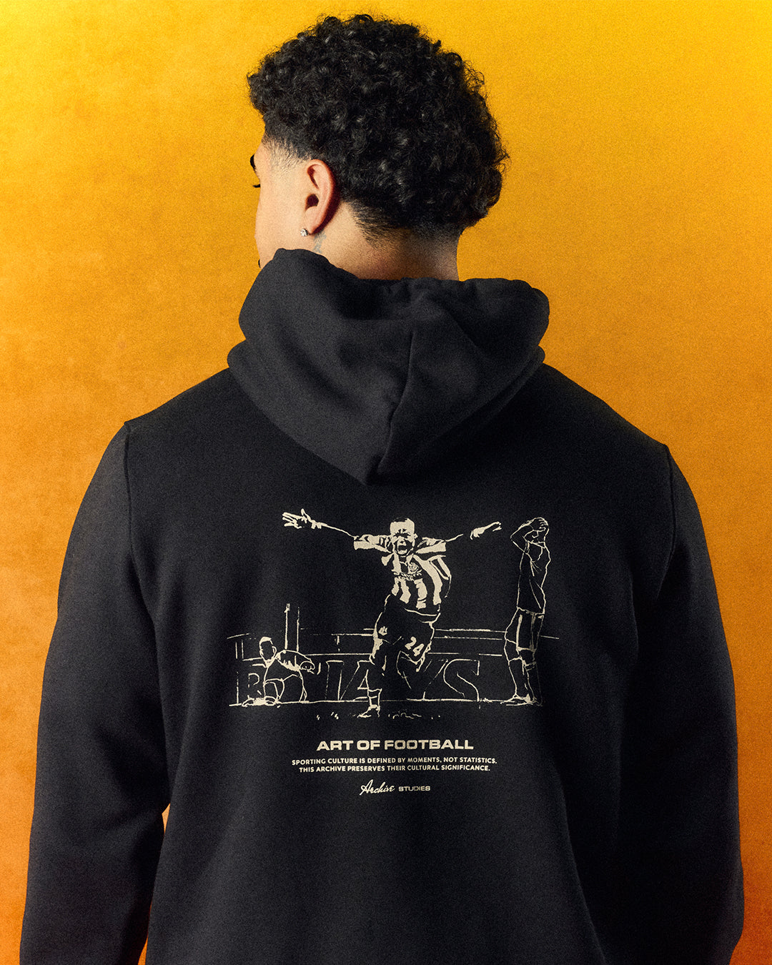 ART OF Toon Editions Hoodie | Black Screen Printed Football Sweat