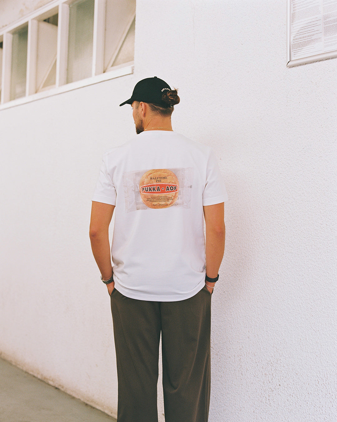 ART OF x Pukka's Halftime Pie | White Graphic Football T-shirt