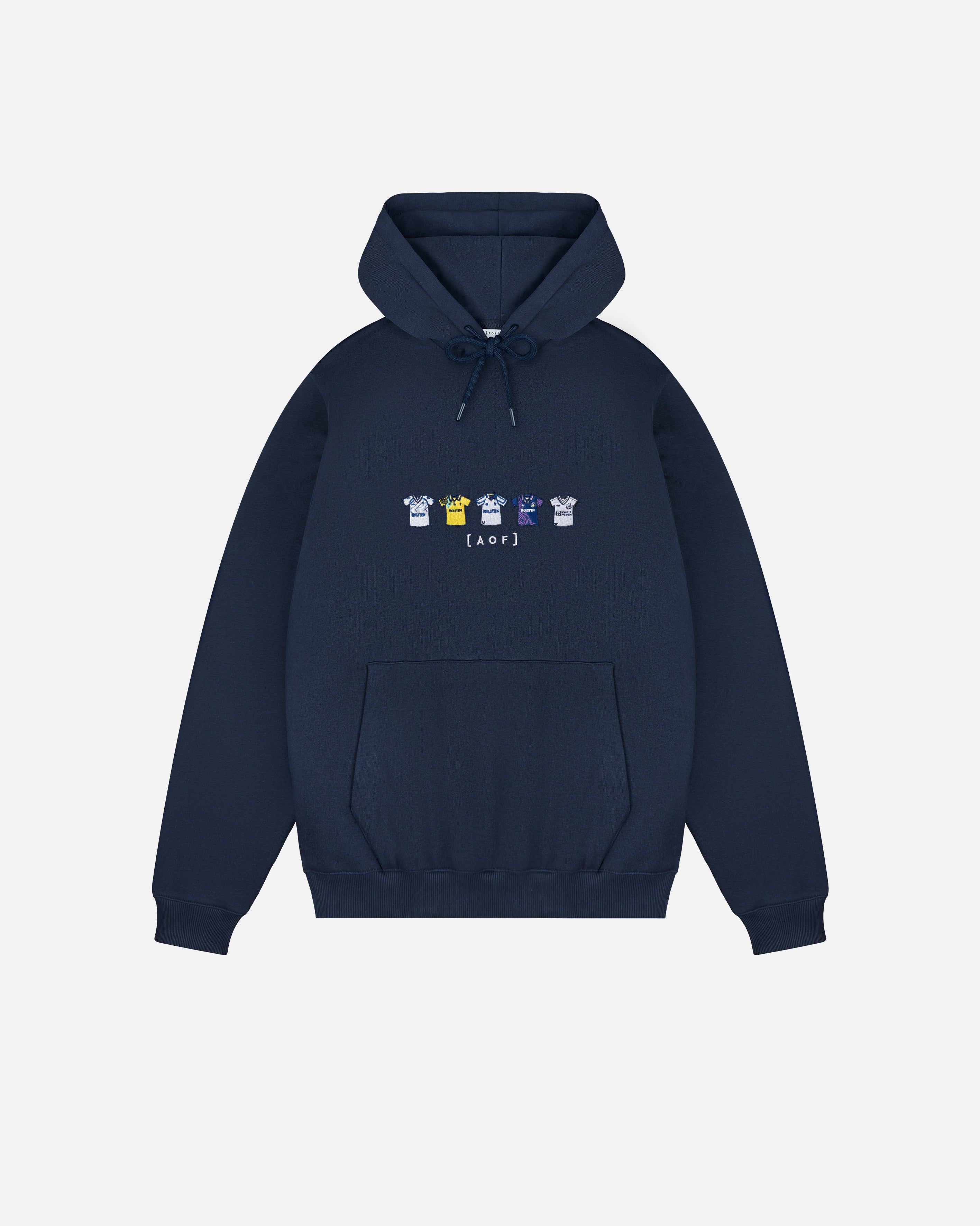 AOF THFC Embroidered Classics | Navy Hoodie | Art of Football