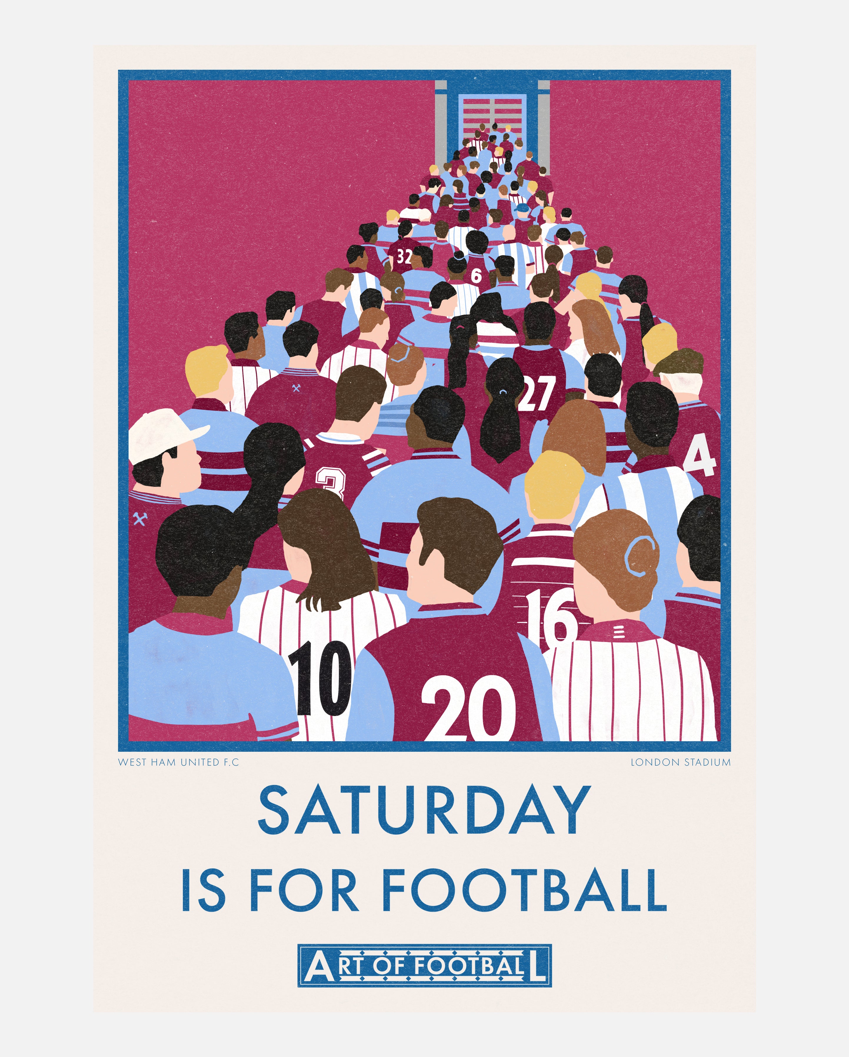 ART OF x West Ham Saturday Is For Football Framed Print | WHUFC Art