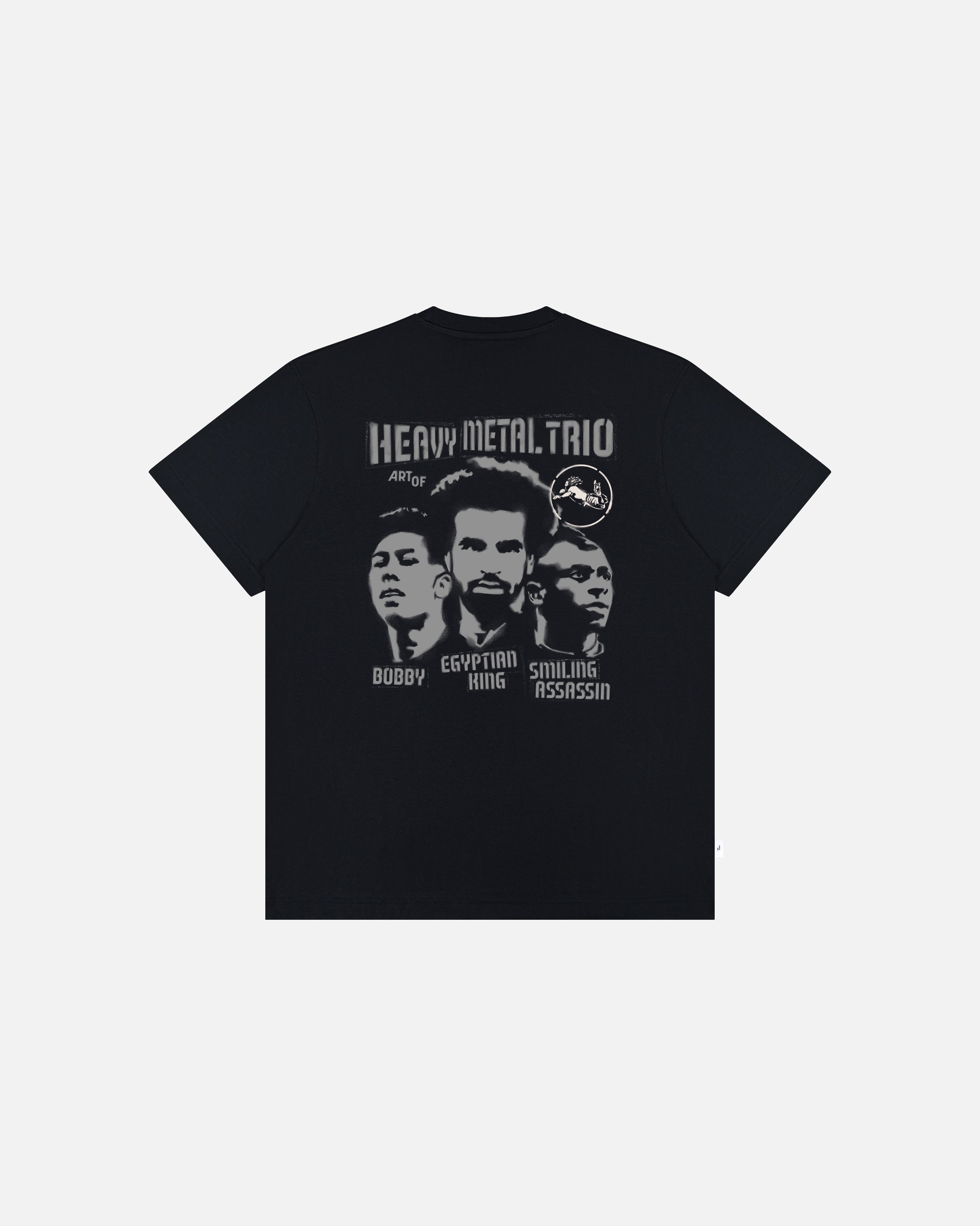 ART OF Secret Tournament Heavy Metal Trio Tee | Black Football T-shirt