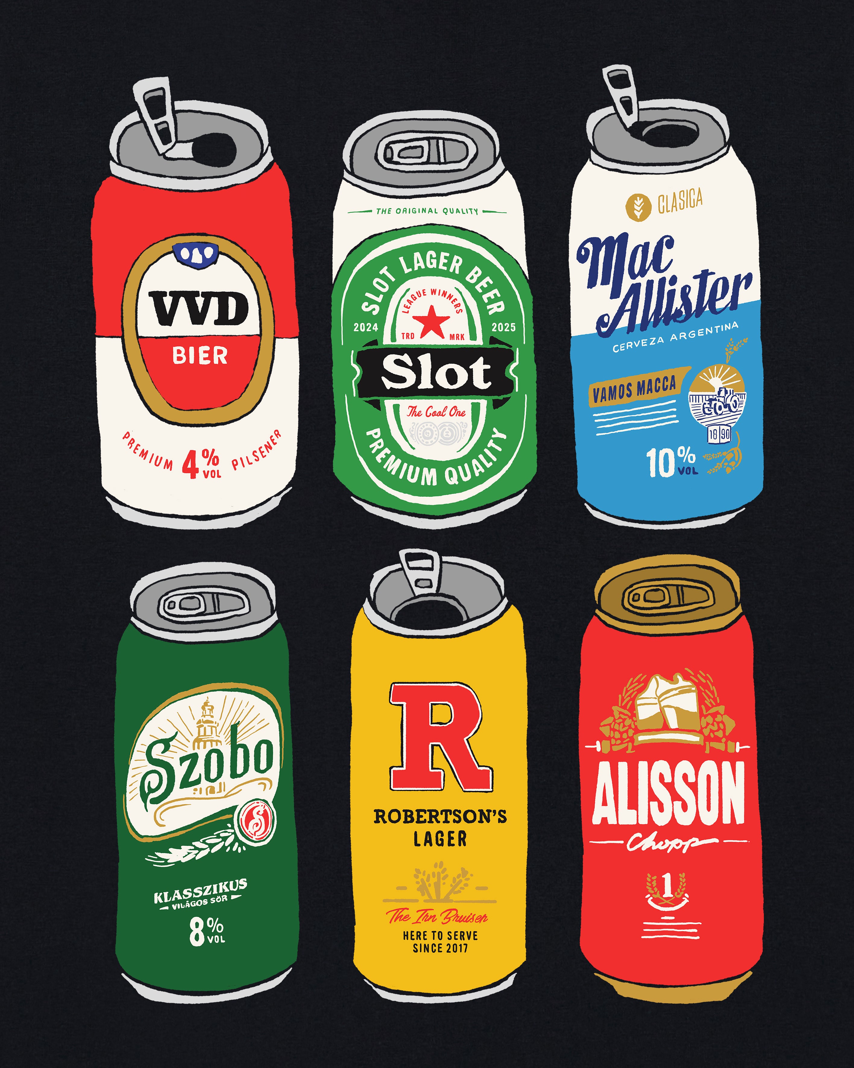 ART OF LFC Champions Cans Tee | Black Graphic Football T-shirt