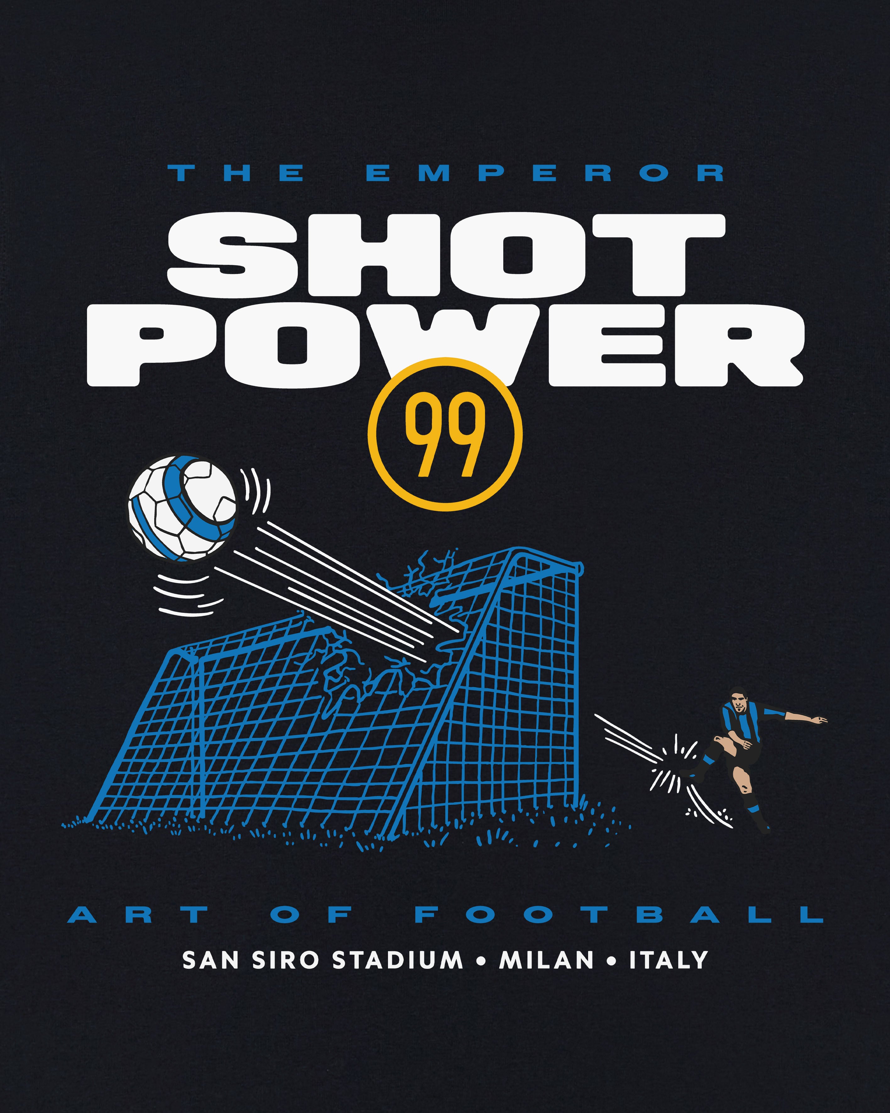ART OF Inter Shot Power 99 Tee | Black Graphic Football T-shirt