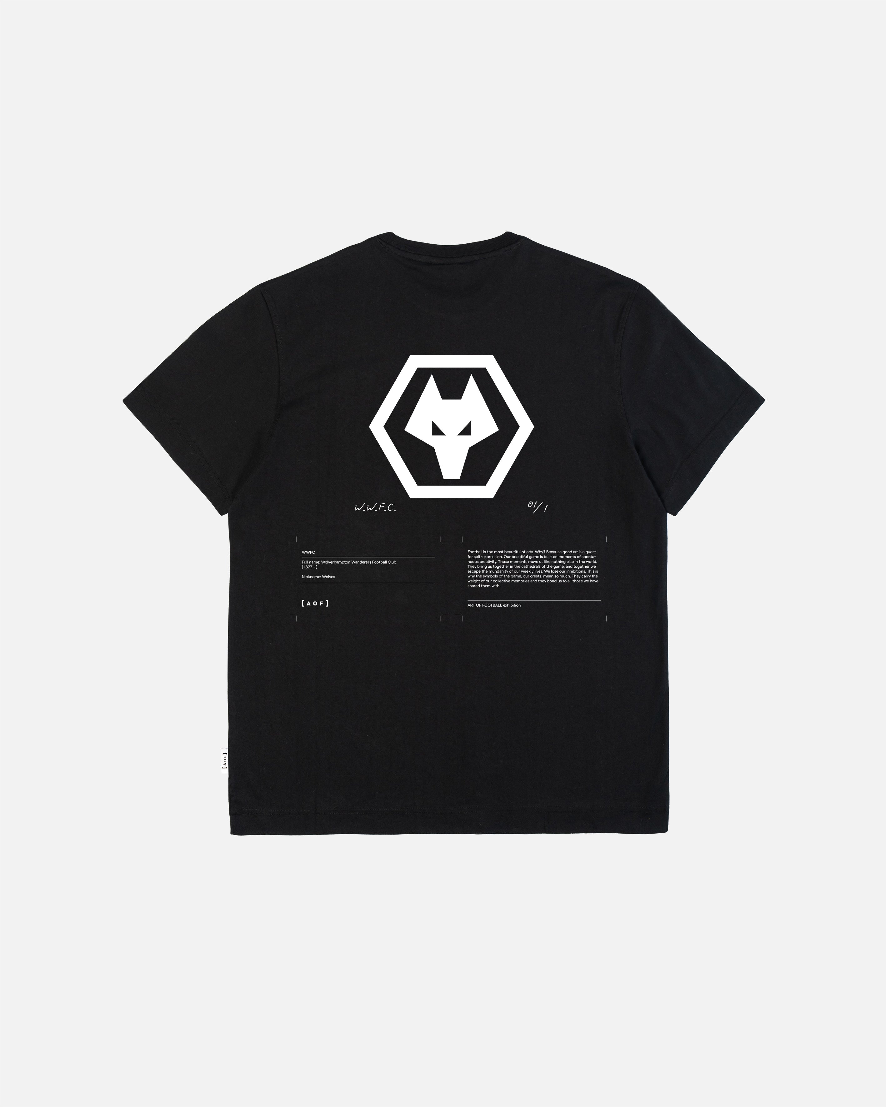ART OF x Wolves Exhibition Tee | Black Graphic Football T-shirt