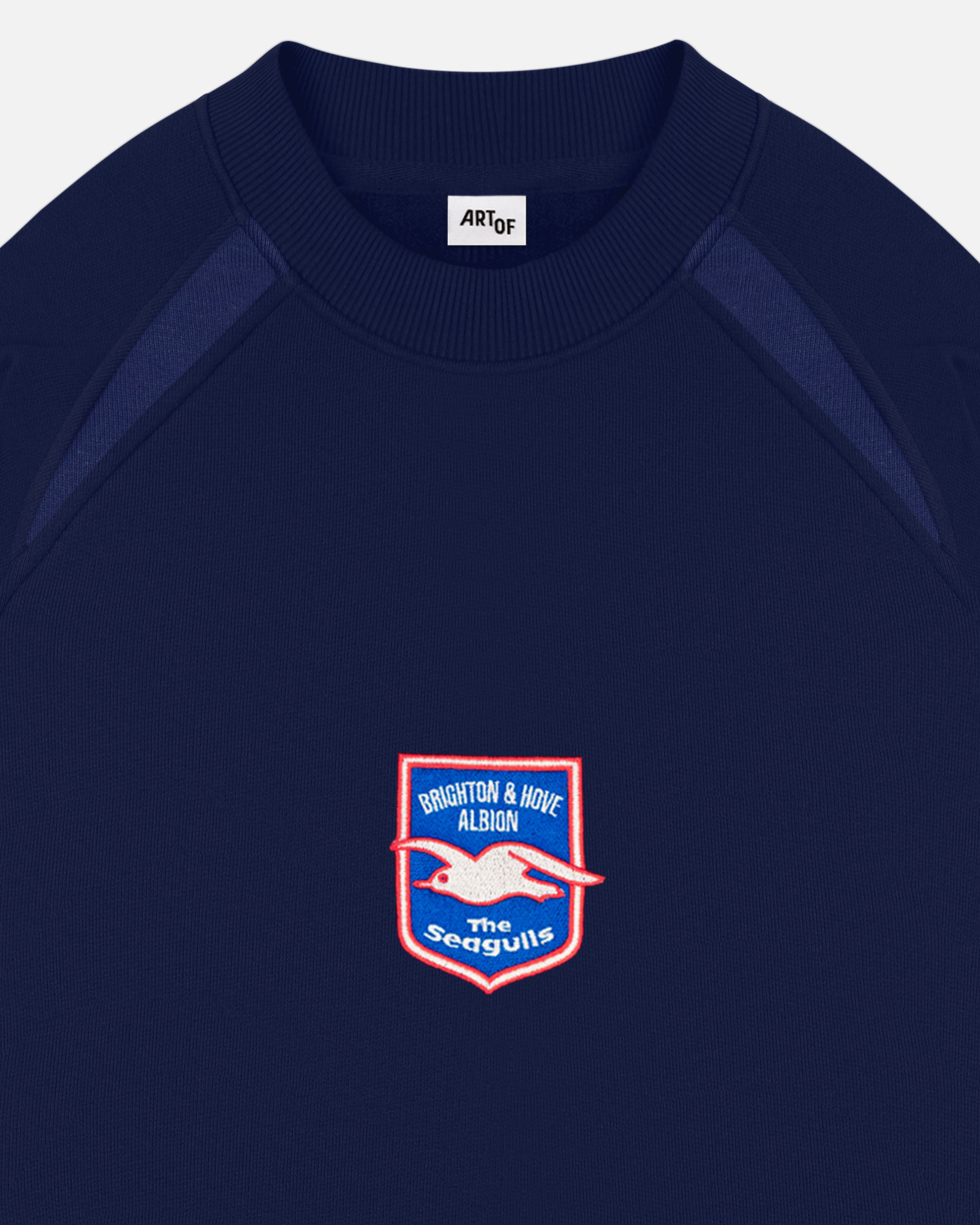 ART OF x Brighton Panelled Navy & Blue Sweat | BHAFC Football Merch