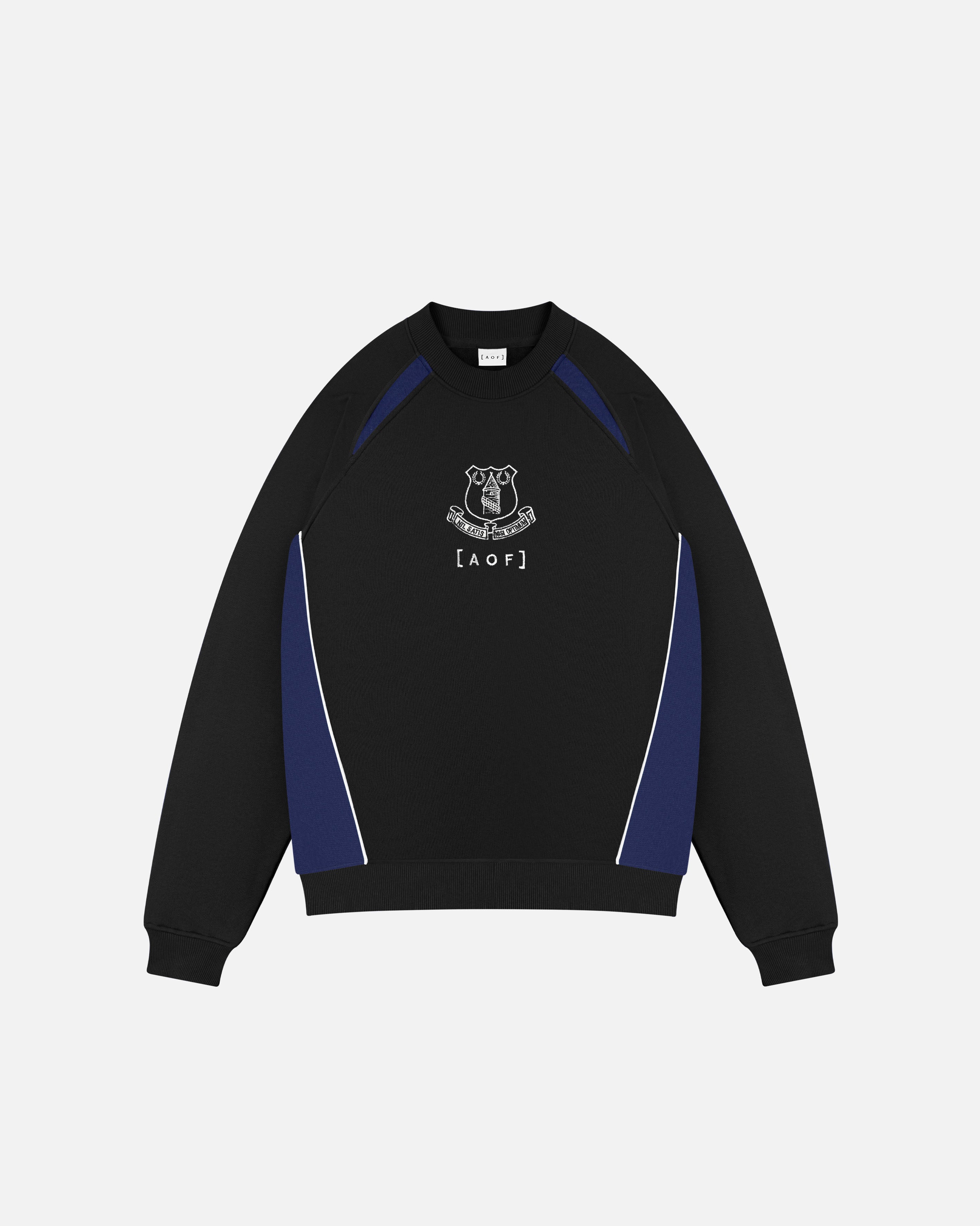 ART OF x Everton Panelled Sweat | Black & Blue | Shop Football