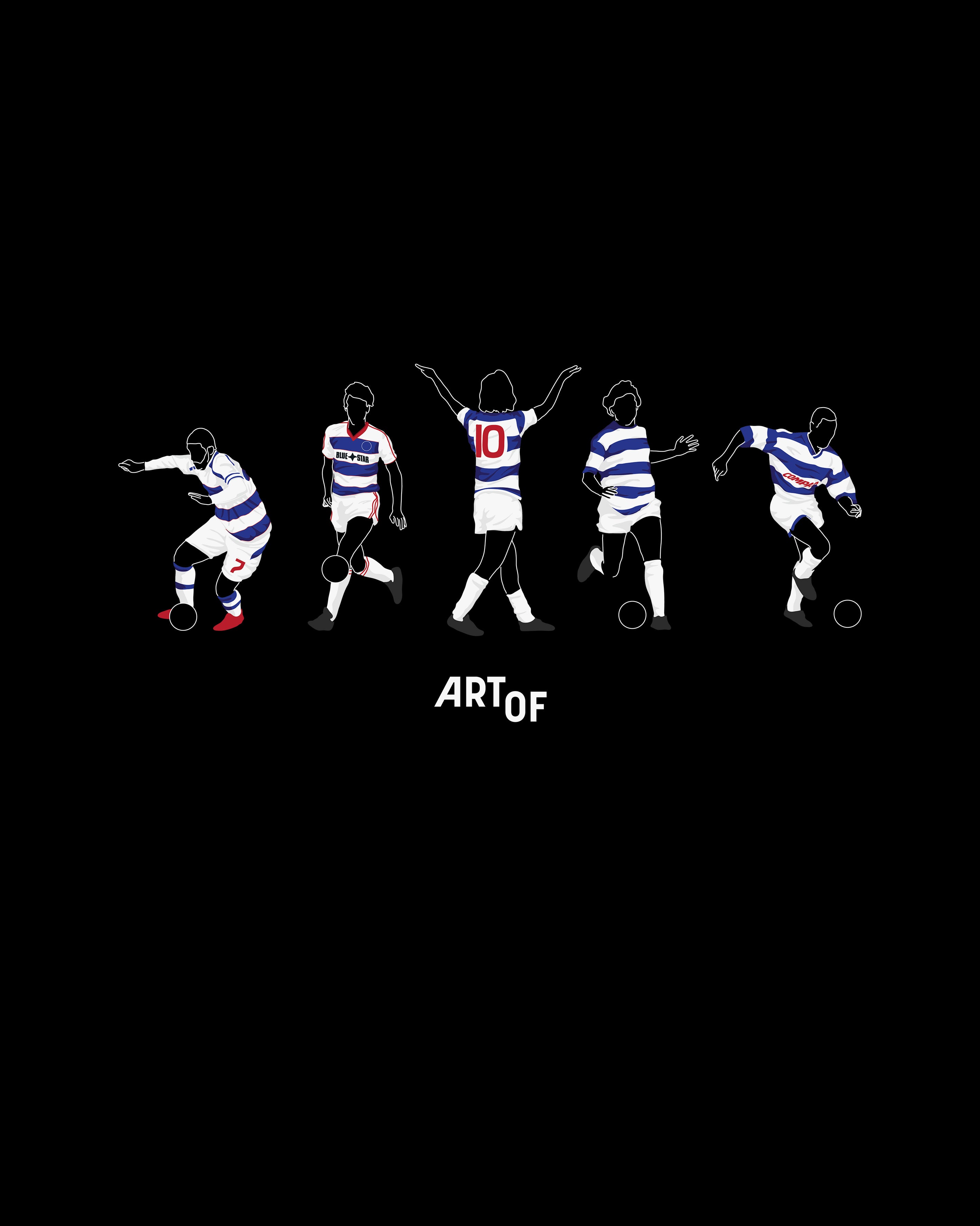 ART OF x QPR Icons Tee | Black Graphic Football T-shirt