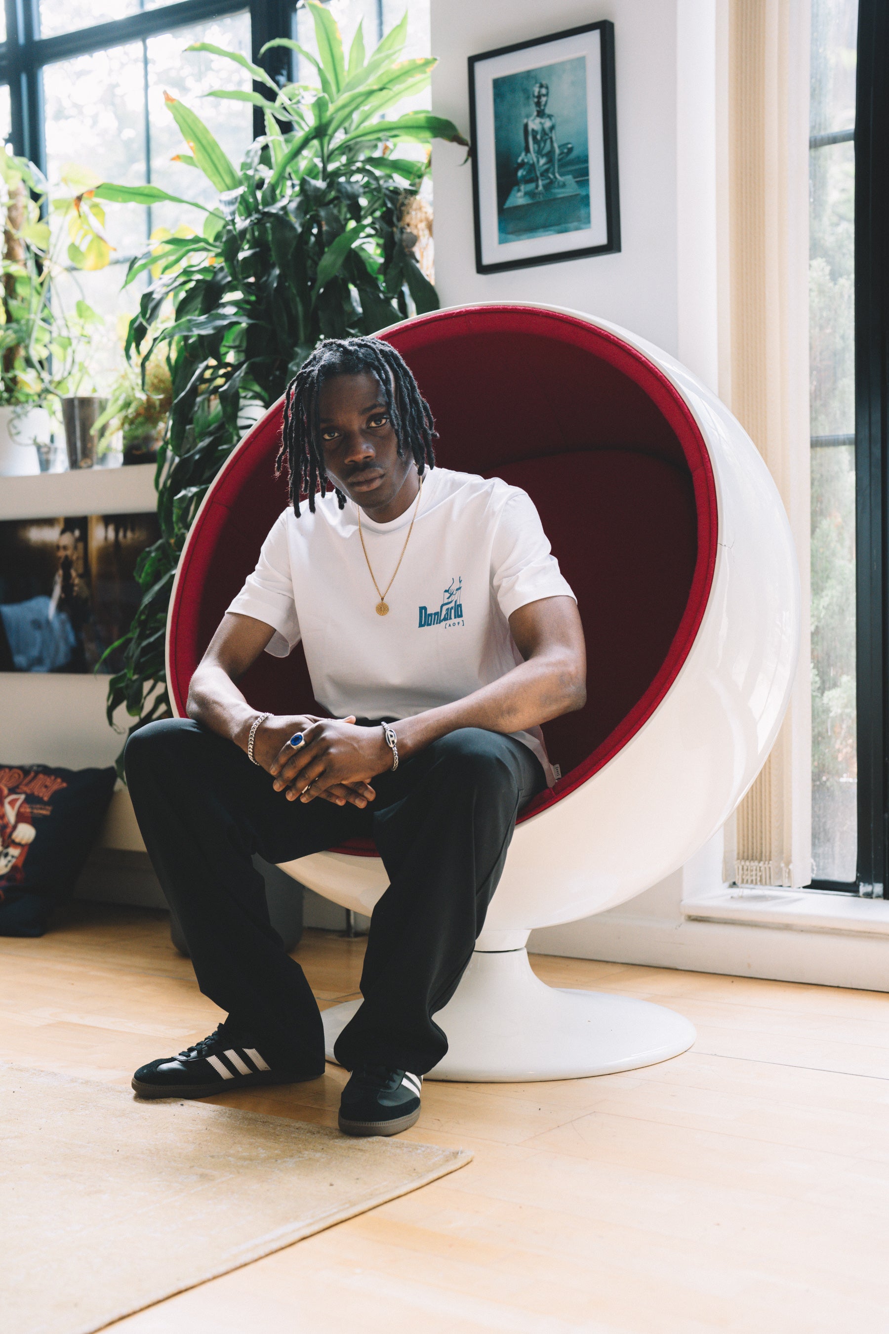 ART OF Don Carlo Tee | RMCF White Graphic Football T-shirt