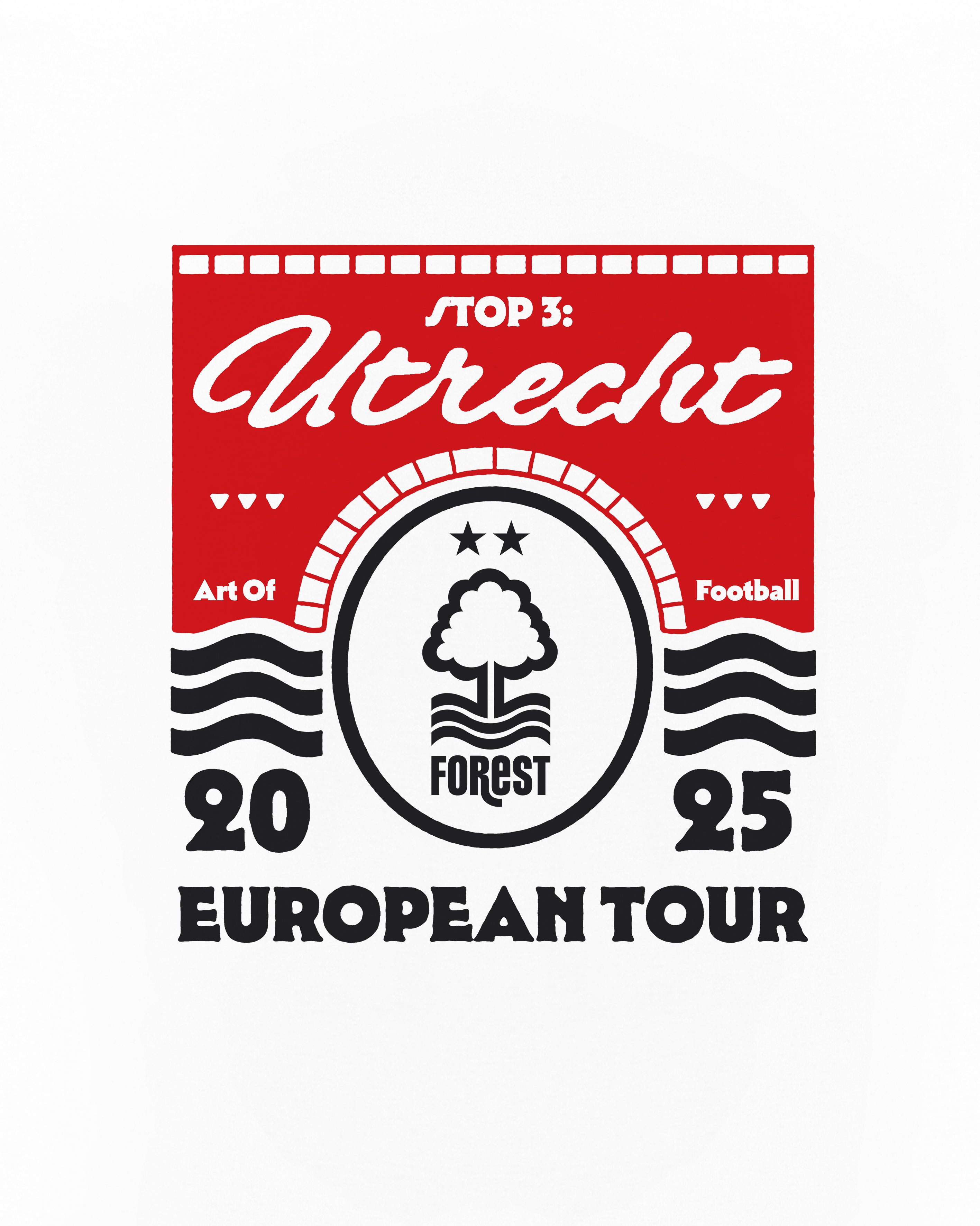 ART OF Football x Forest In Utrecht Tee | AOF White Graphic T-shirt