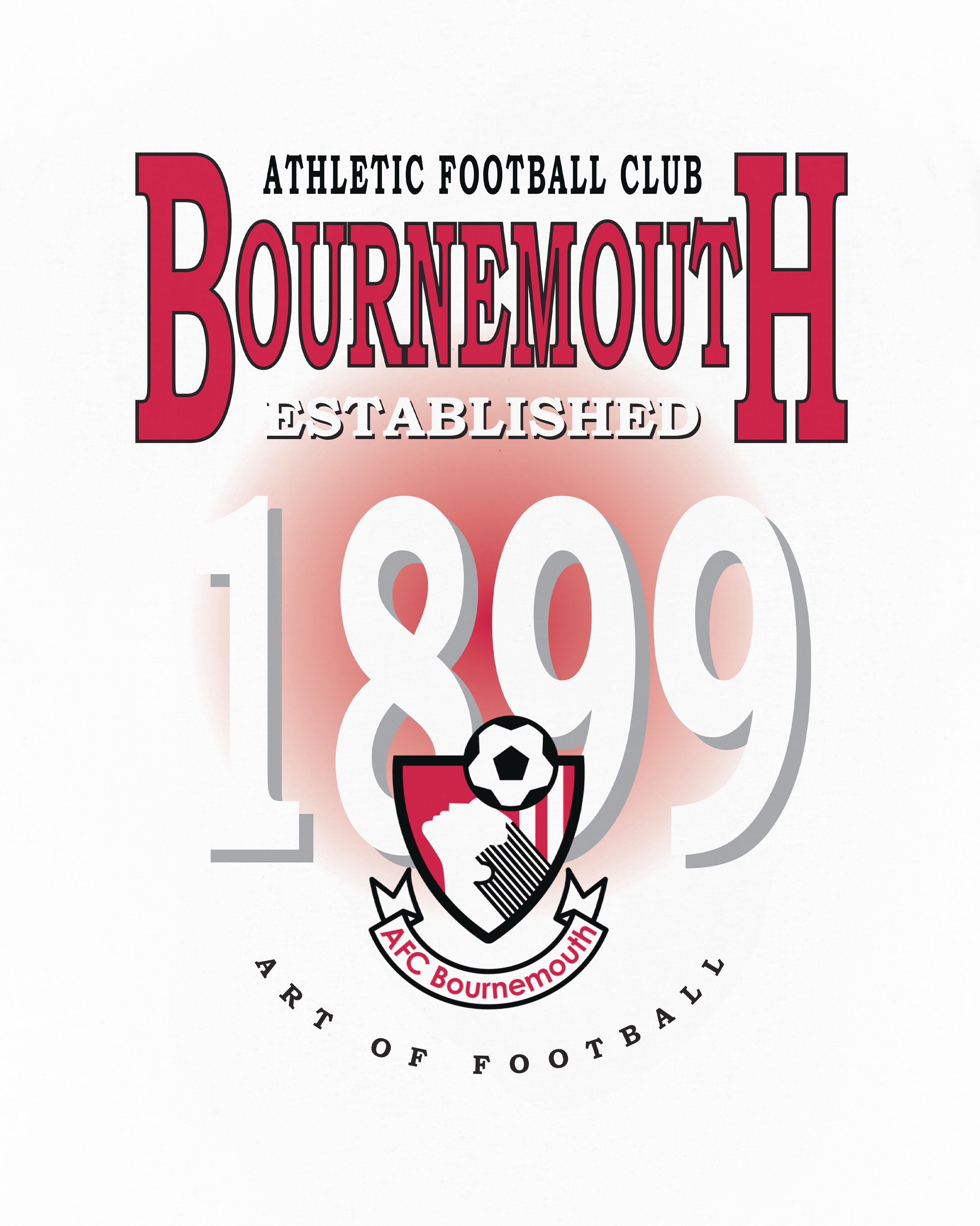 ART OF x Bournemouth Retro Graphic Tee | AFCB White Football T-shirt