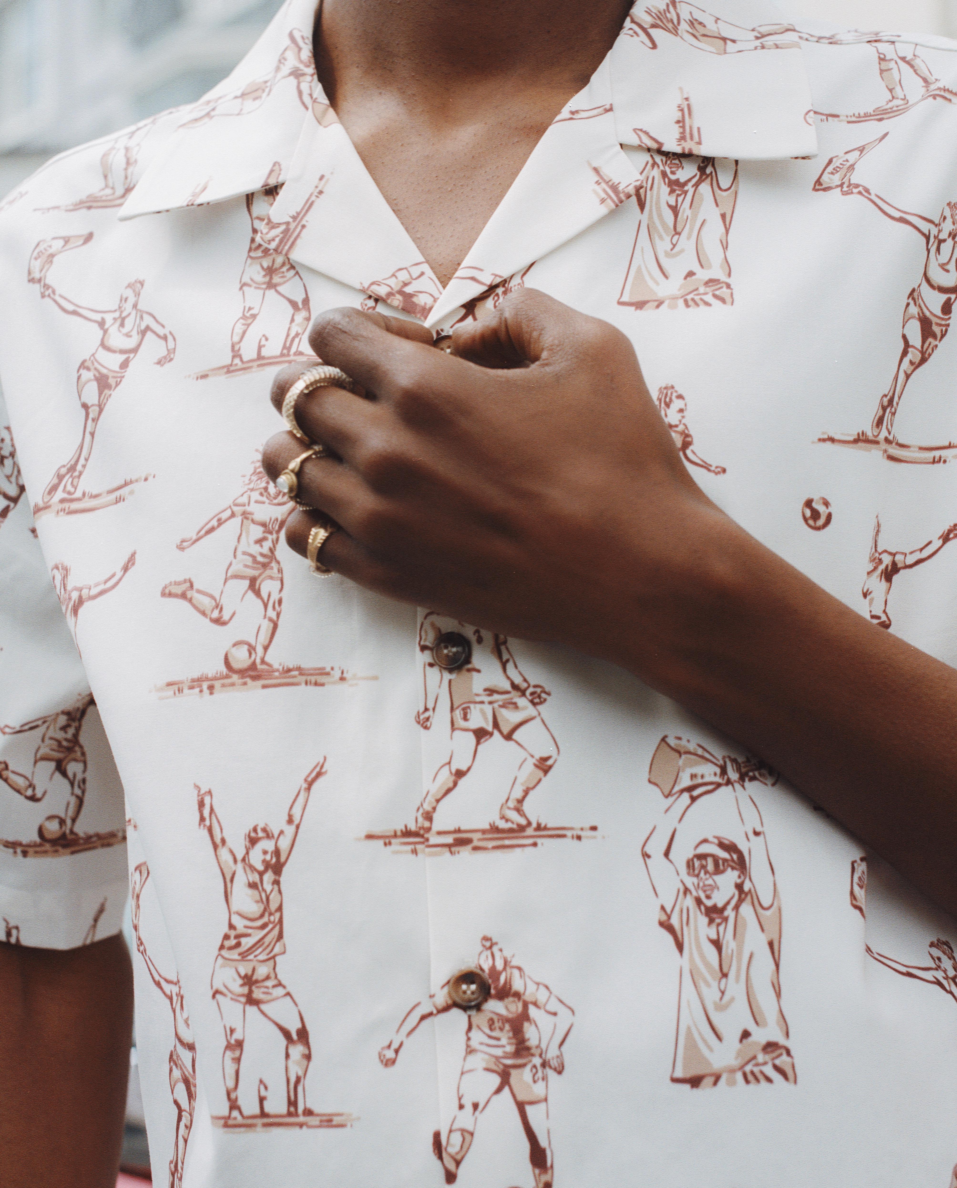 AOF x Lioness | Button Down Shirt | Printed | Shop | Art of Football