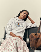 AOF x West Ham 90s Hoodie | Grey Embroidered Top | Art of Football