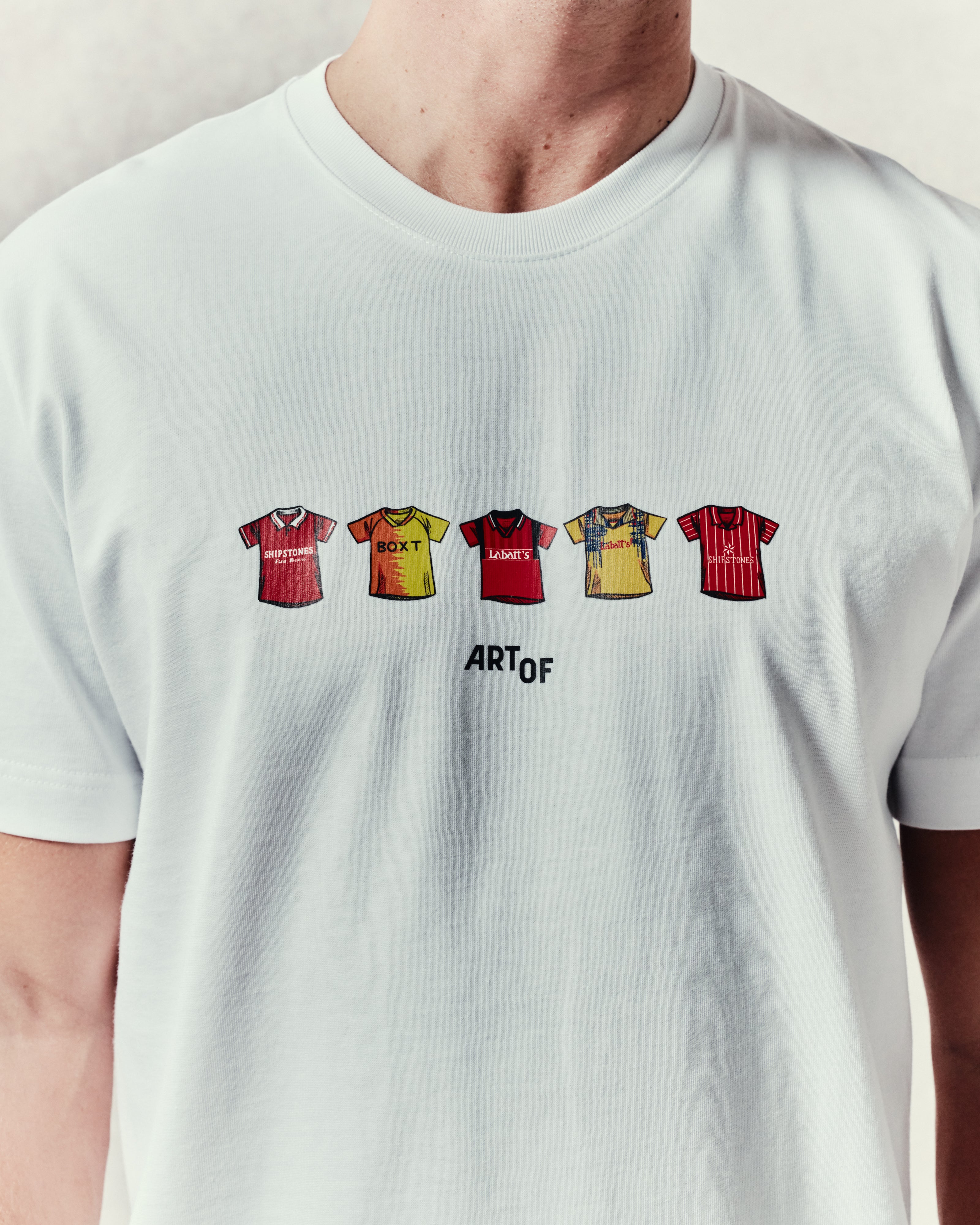 ART OF x Forest Printed Classics Tee | White Graphic Football T-shirt