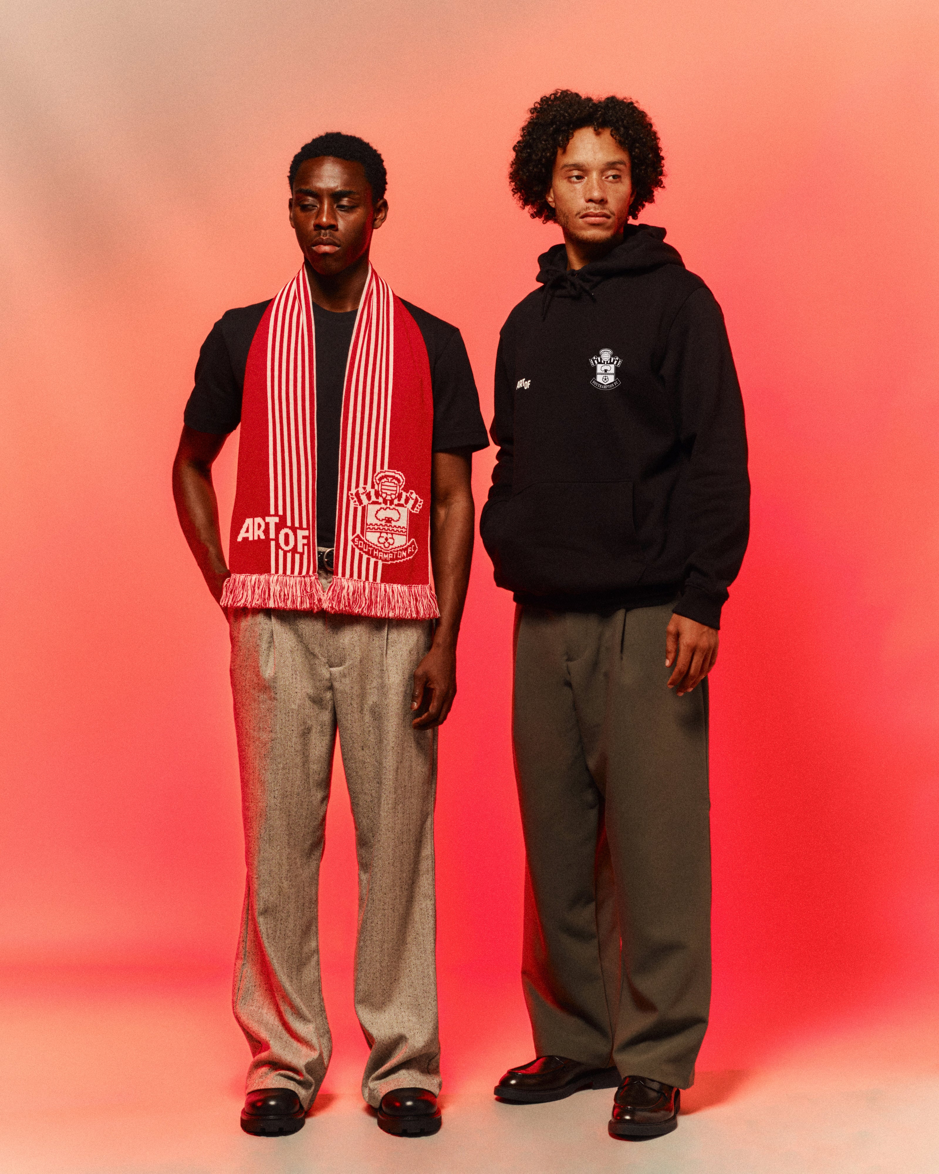 ART OF x Southampton Heritage Hoodie | Black Printed Football Sweat