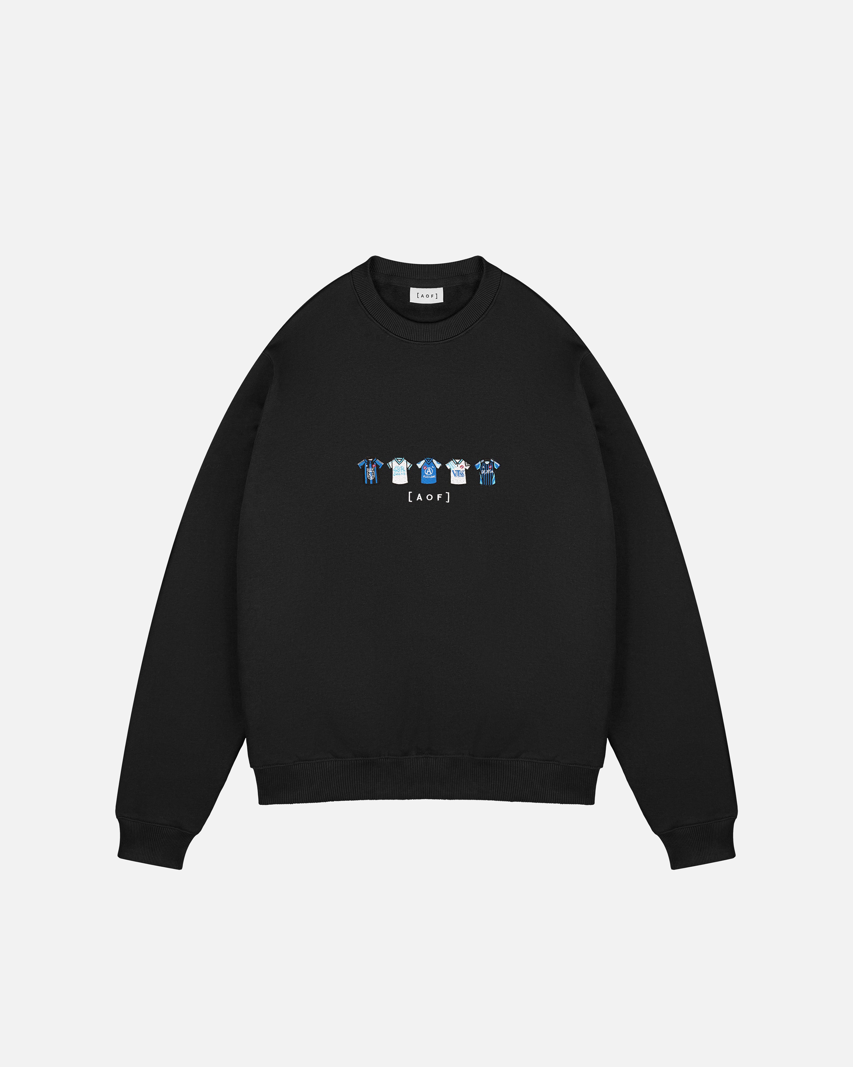 AOF Club Brugge Embroidered Classics | Black Sweat | Art of Football