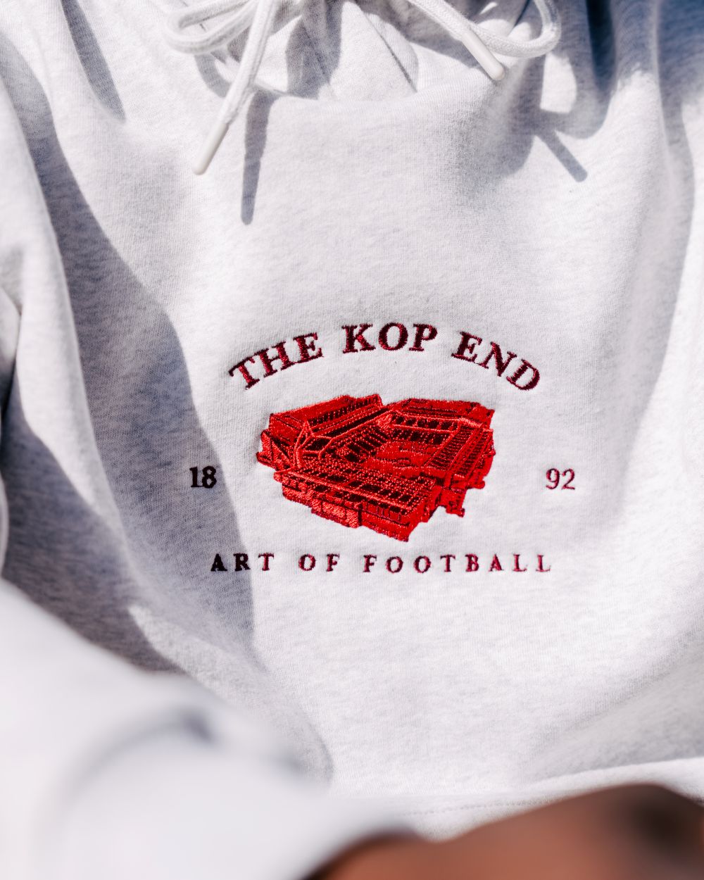 ART OF LFC Stadium Hoodie | Grey Embroidered Football Sweat