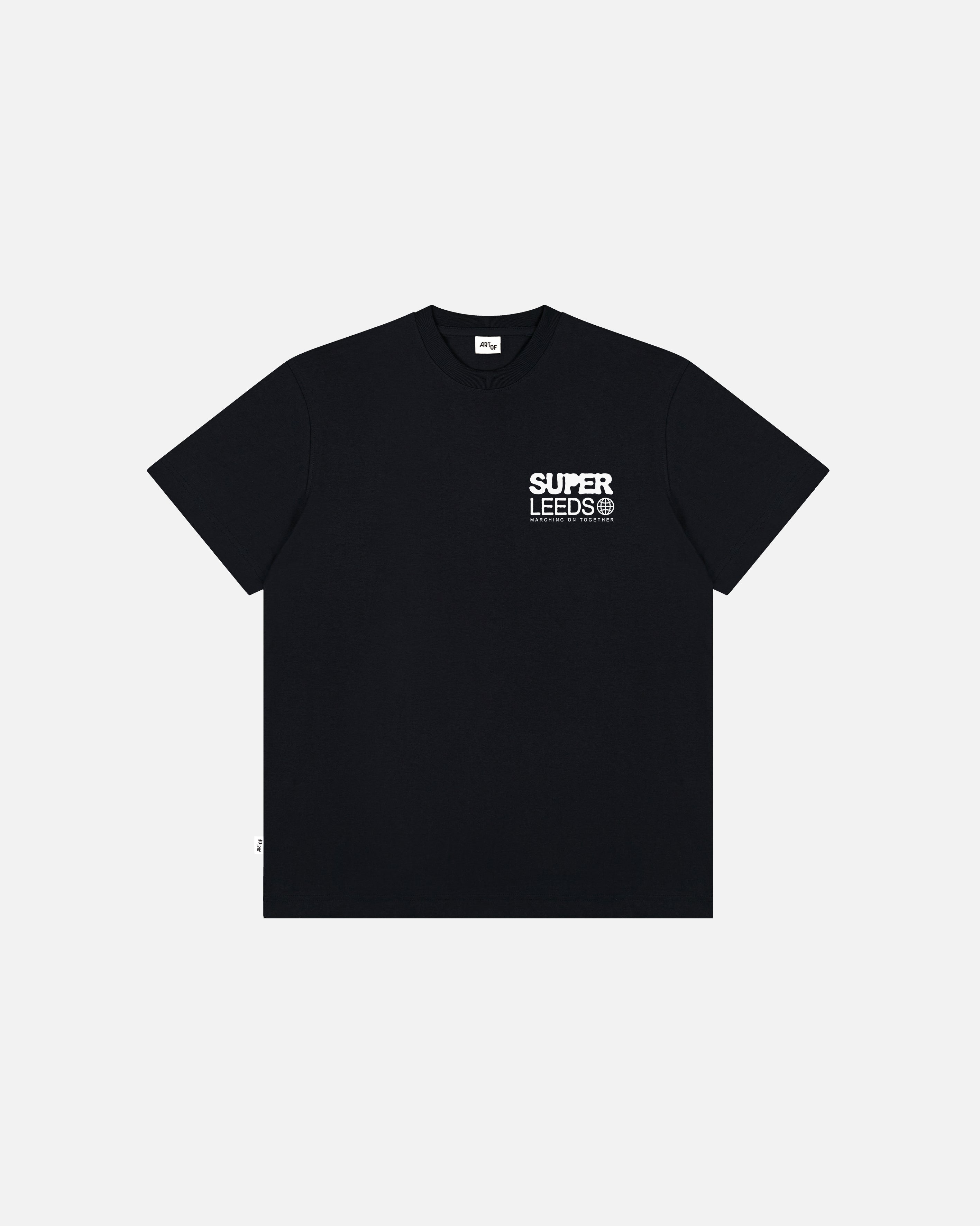 ART OF x Leeds United 00s Graphic Tee | LUFC Black Football T-shirt