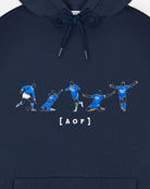 ART OF Leicester Embroidered Icons Navy Hoodie |  LCFC Football Sweat