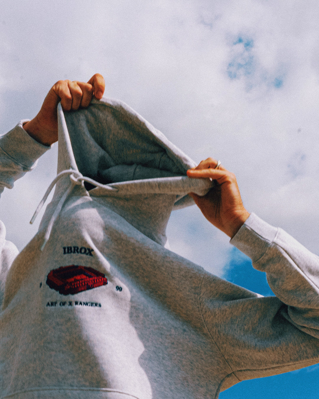 ART OF x Rangers Stadium Hoodie | RFC Grey Embroidered Football Sweat