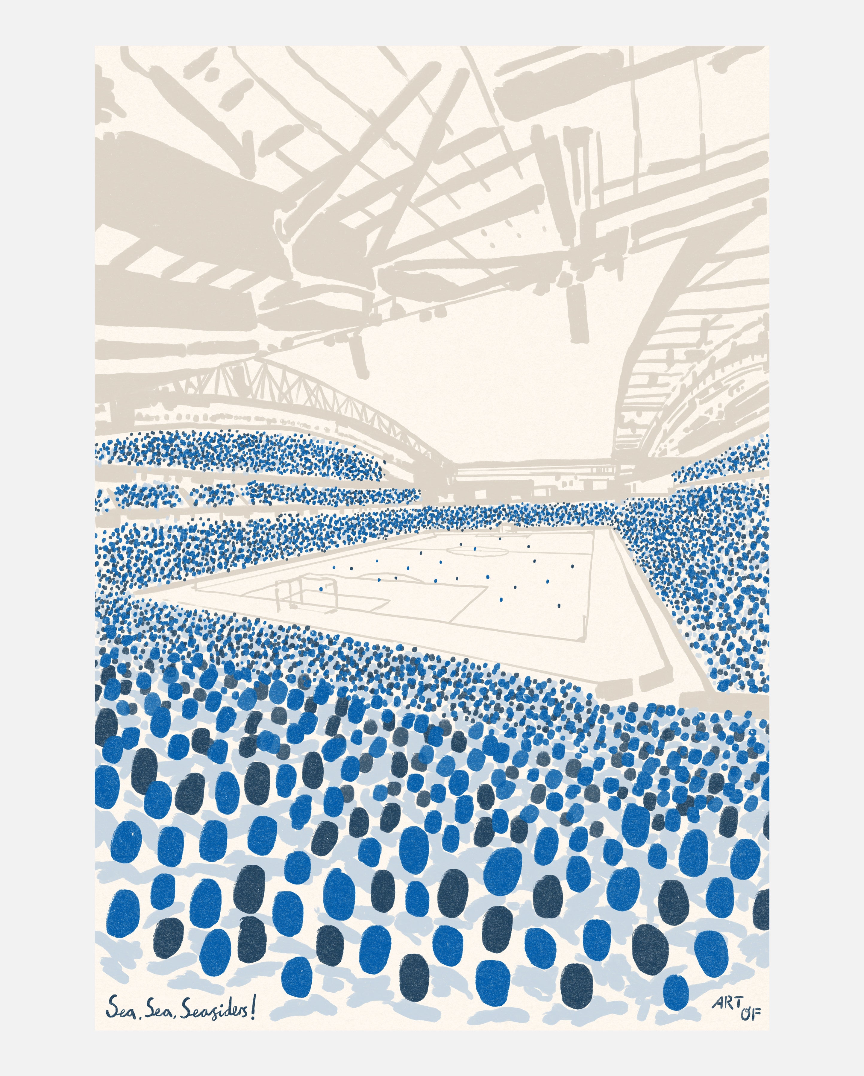 ART OF x Brighton Twelfth Man Framed Print | Football Wall Art