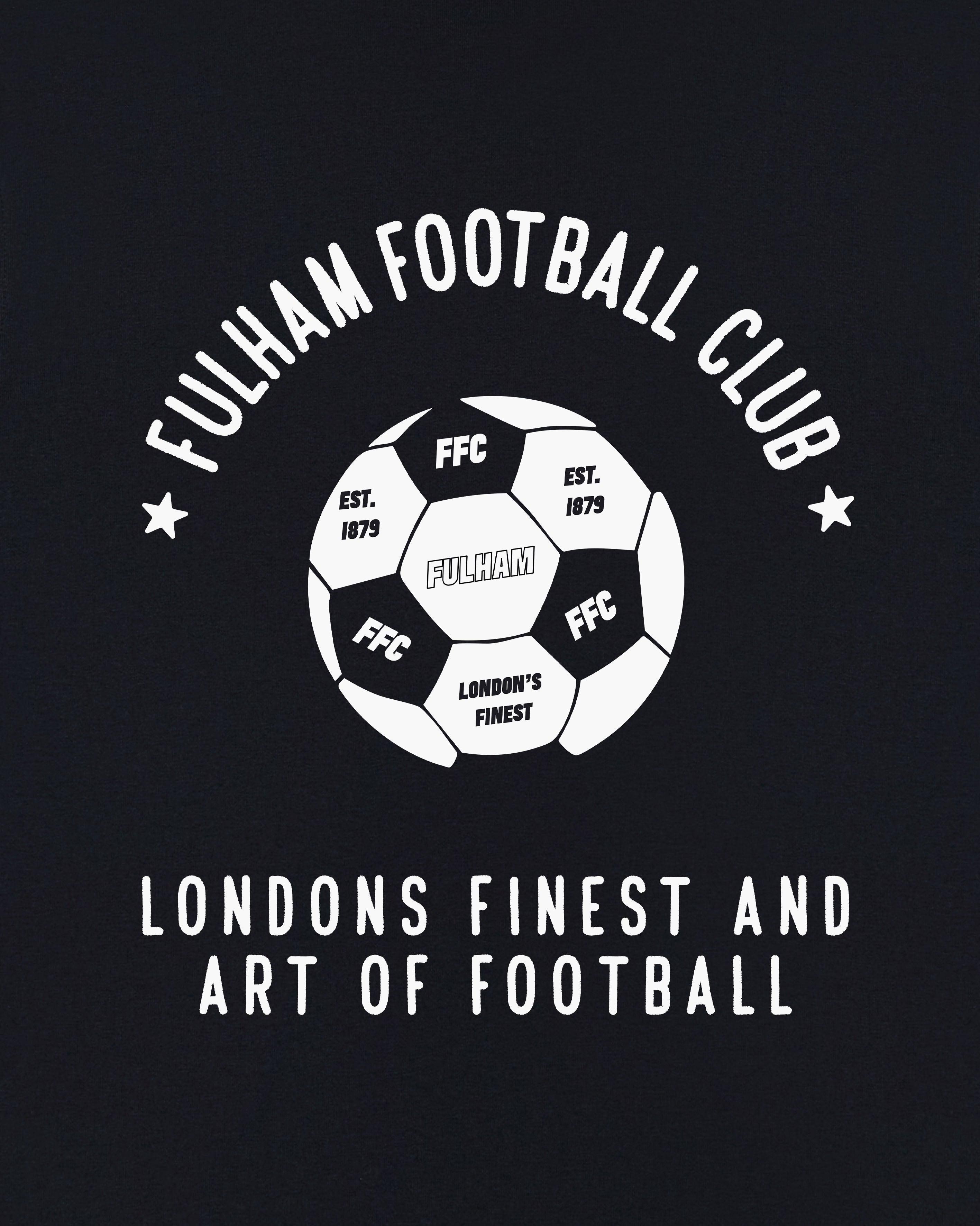 AOF X Fulham London's Finest Printed Tee | Black | Art Of Football