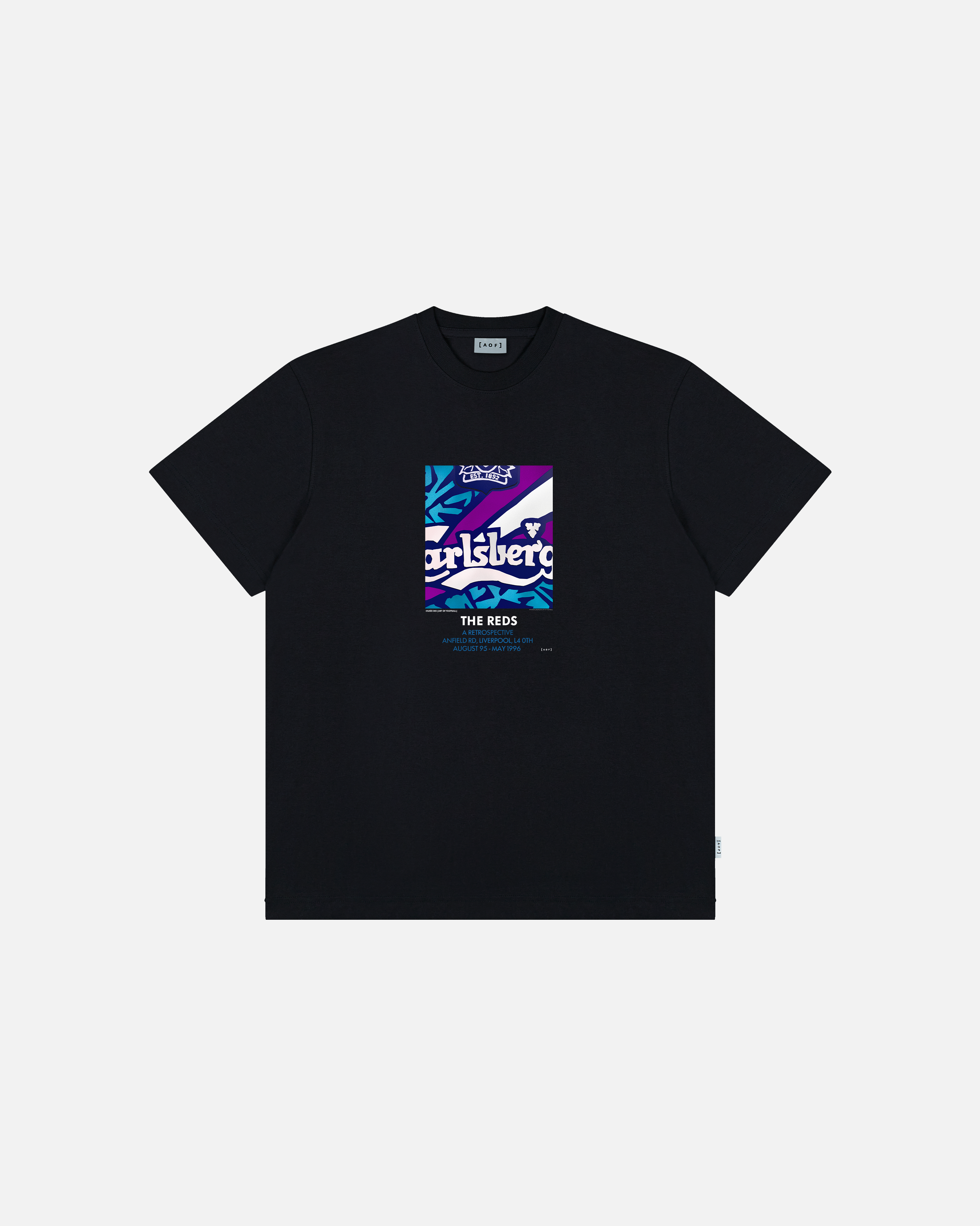 ART OF LFC The Reds 95-96 Tee | LFC Black Graphic Football T-shirt