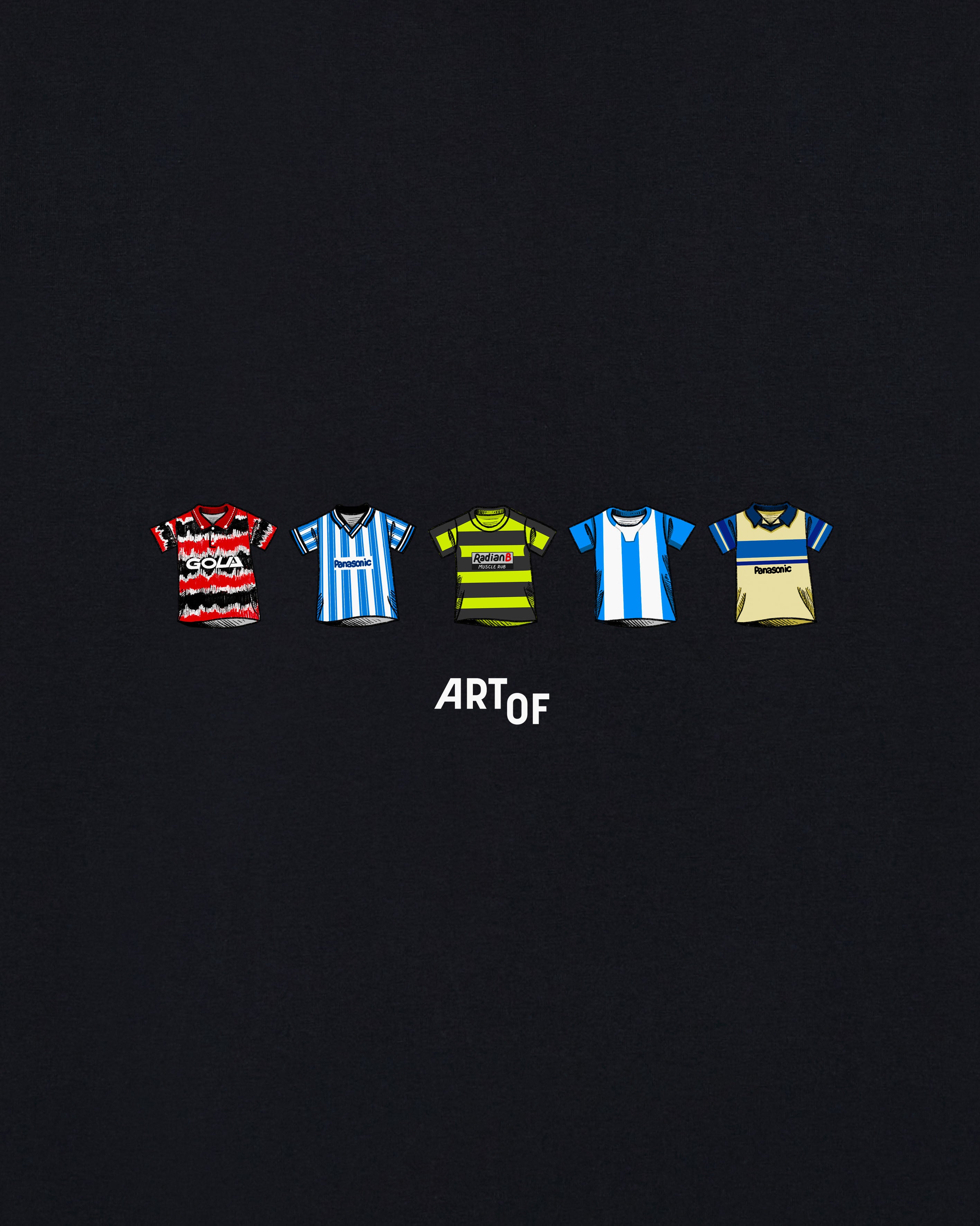 ART OF x Huddersfield Printed Classics Tee | Black Football T-shirt