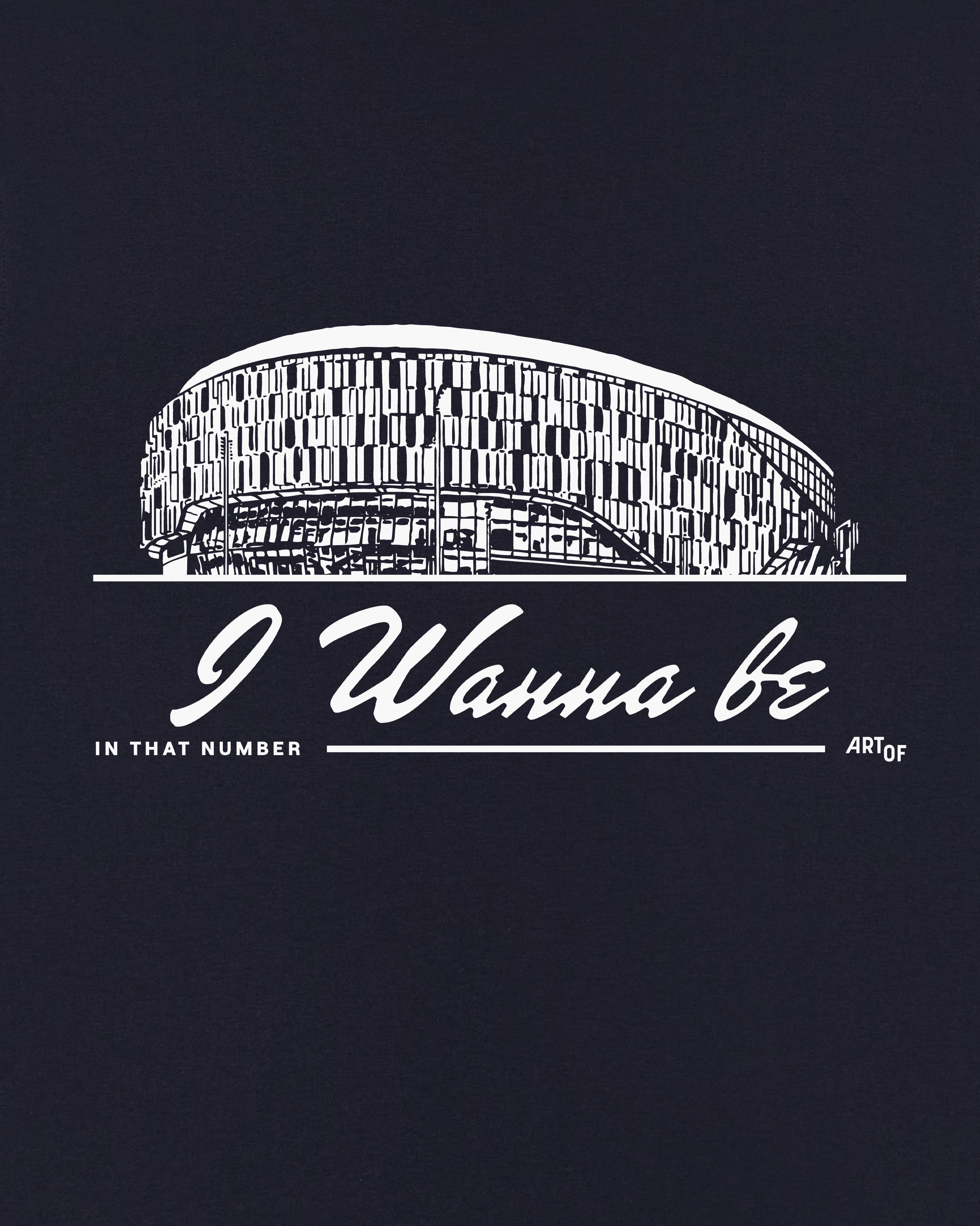 ART OF Spurs I Wanna Be Stadium Tee | Navy Graphic Football T-shirt