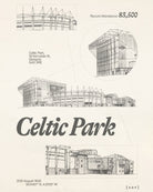 ART OF Celtic Park Blueprint Print | CFC Football Wall Art