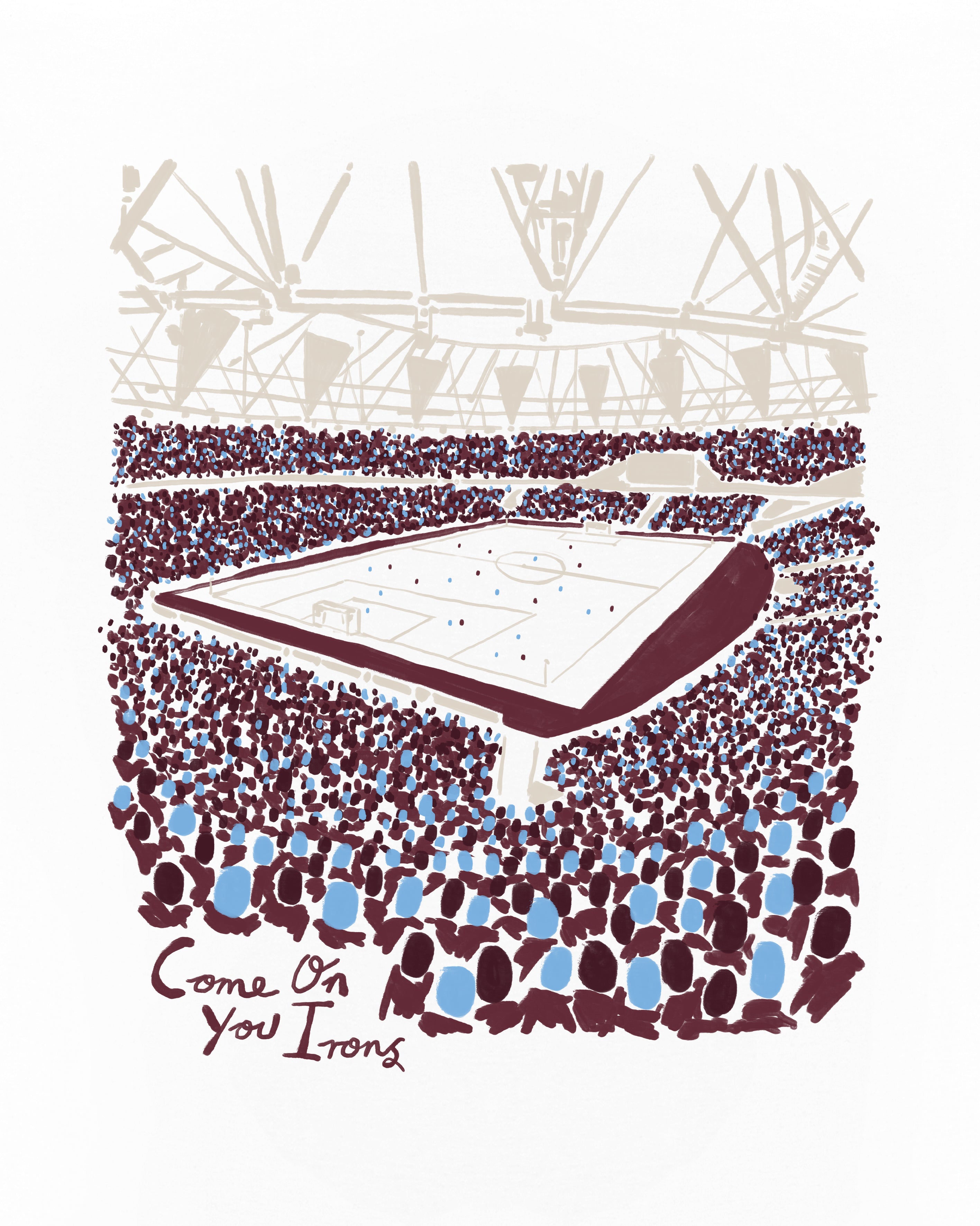 ART OF x  West Ham Twelfth Man Tee | White Graphic Football T-shirt