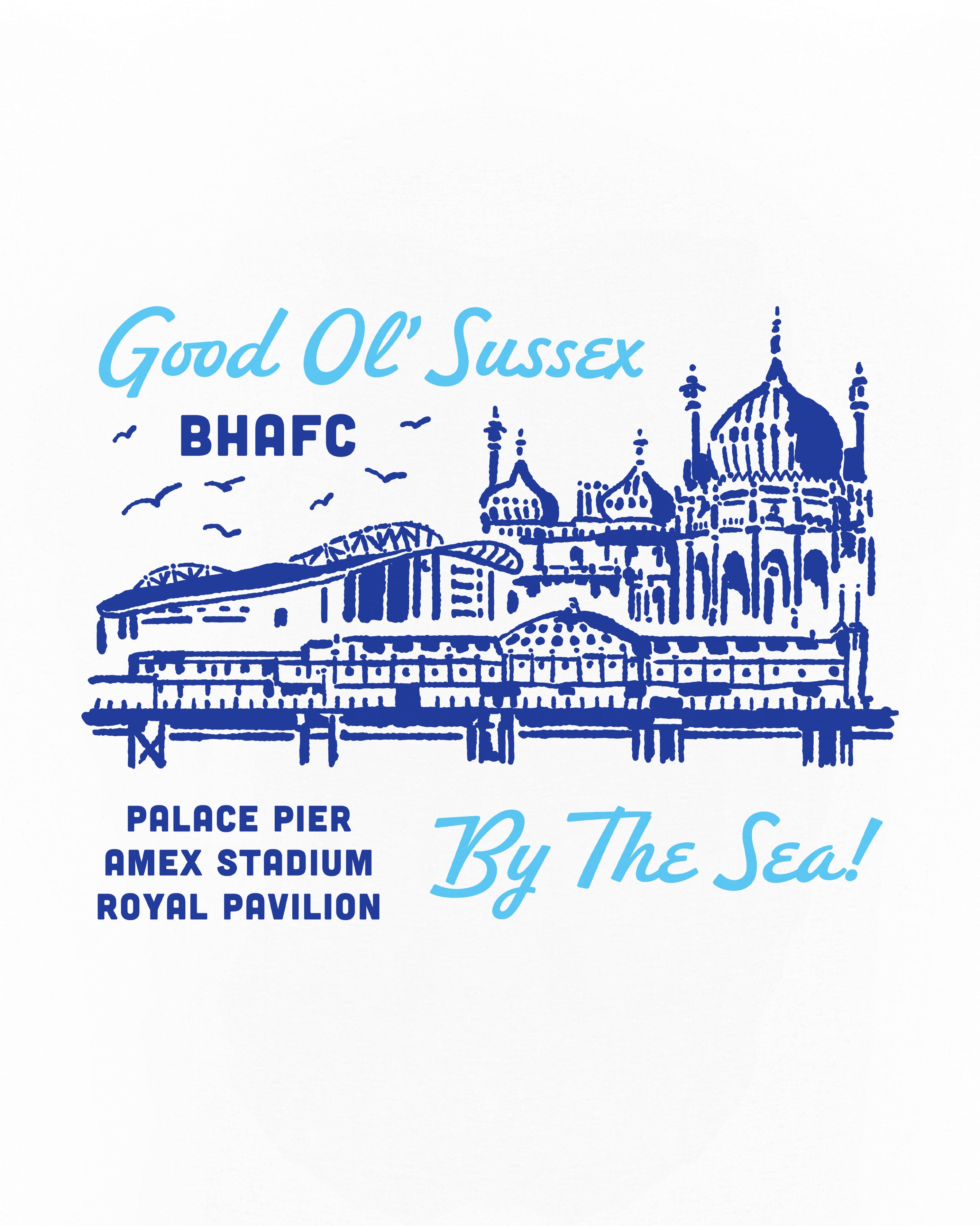 ART OF x Brighton | Sussex By The Sea Tee | White Football T-shirt